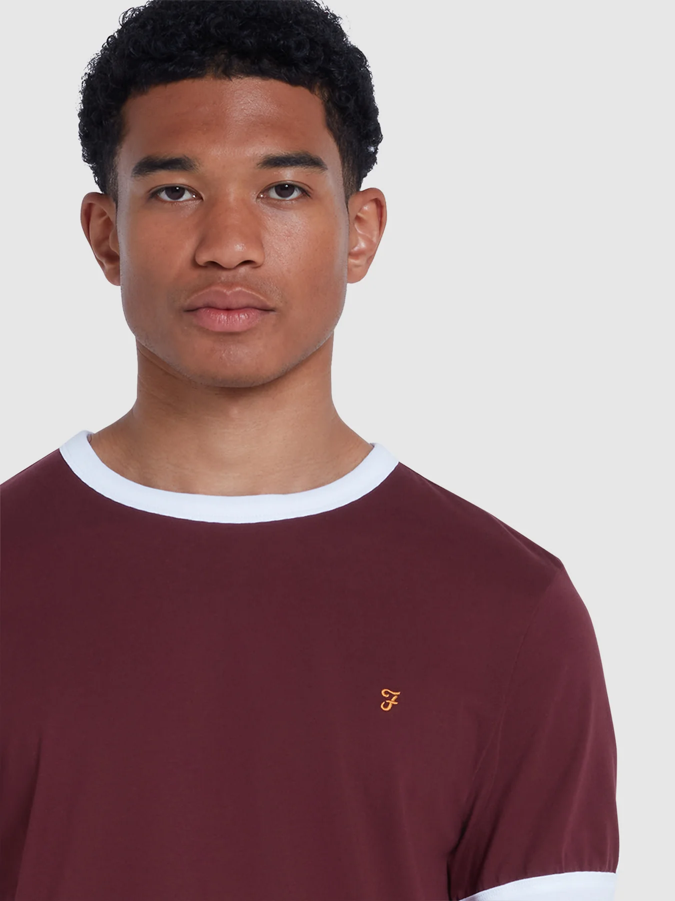 Fox Ringer T-Shirt In Farah Red - Image 4