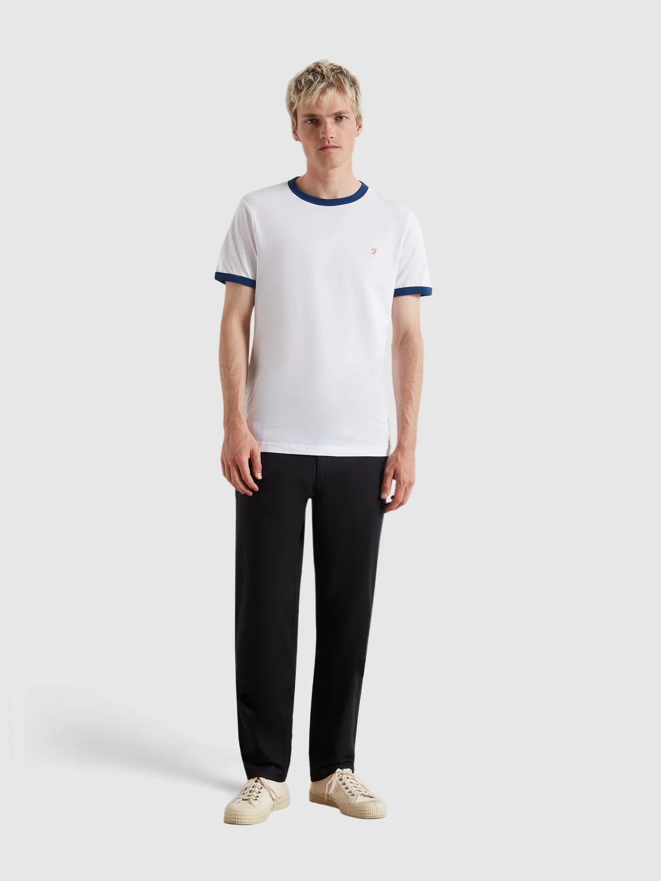 Fox Ringer T-Shirt In White - Image 2