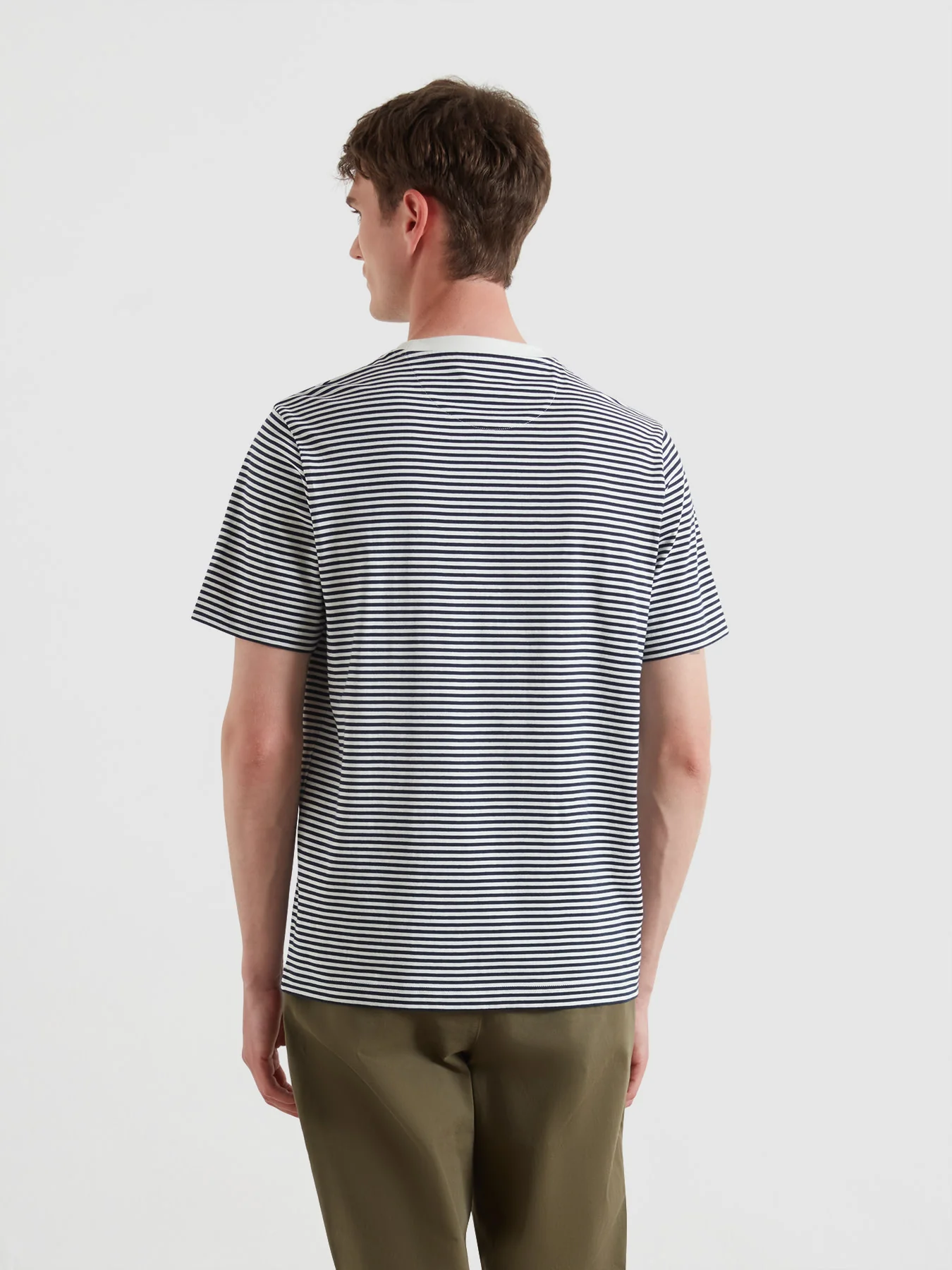 Goldney Stripe T-Shirt In True Navy - Image 3