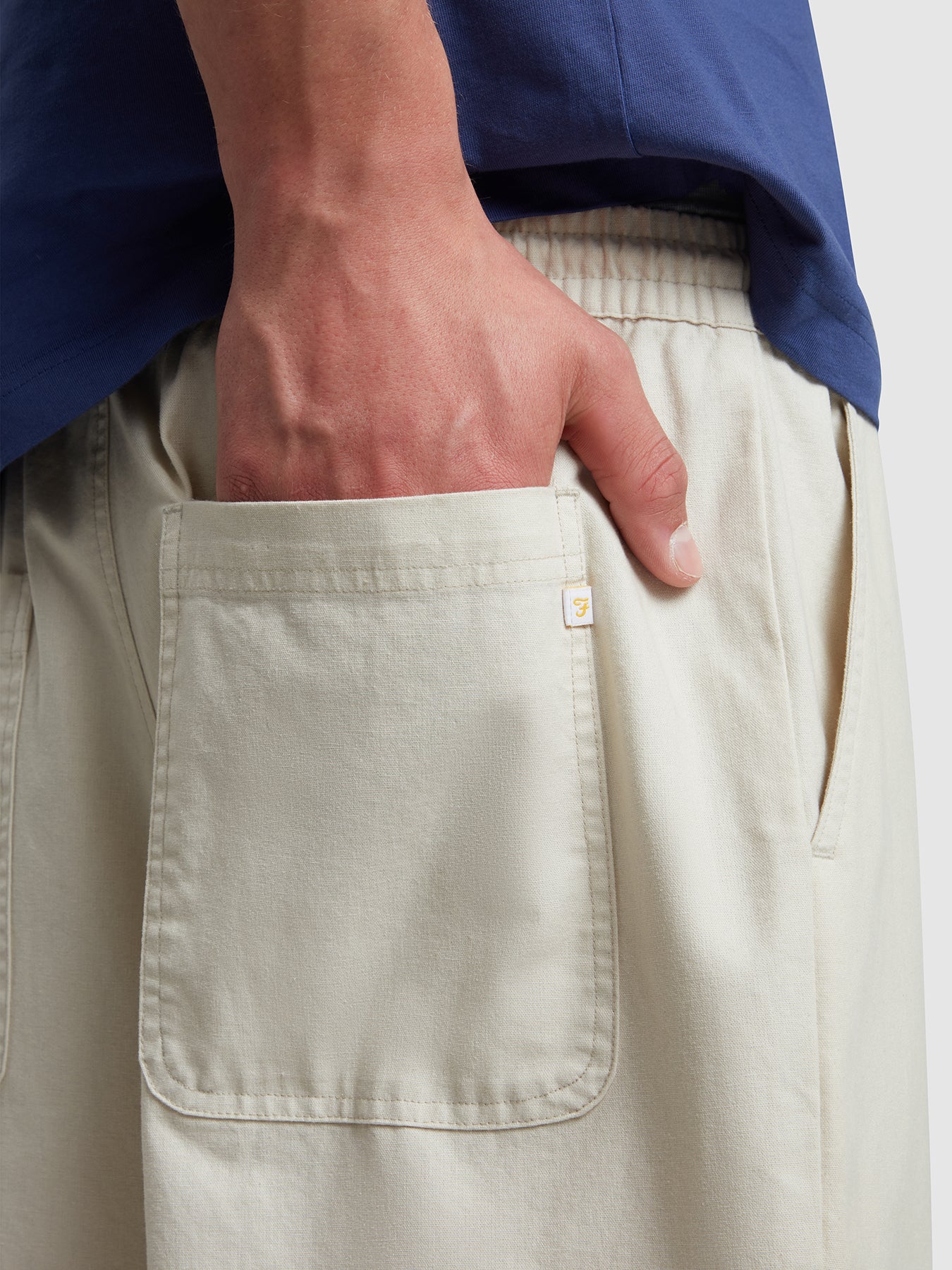 Greenport Loose Fit Canvas Trousers In Fog - Image 4