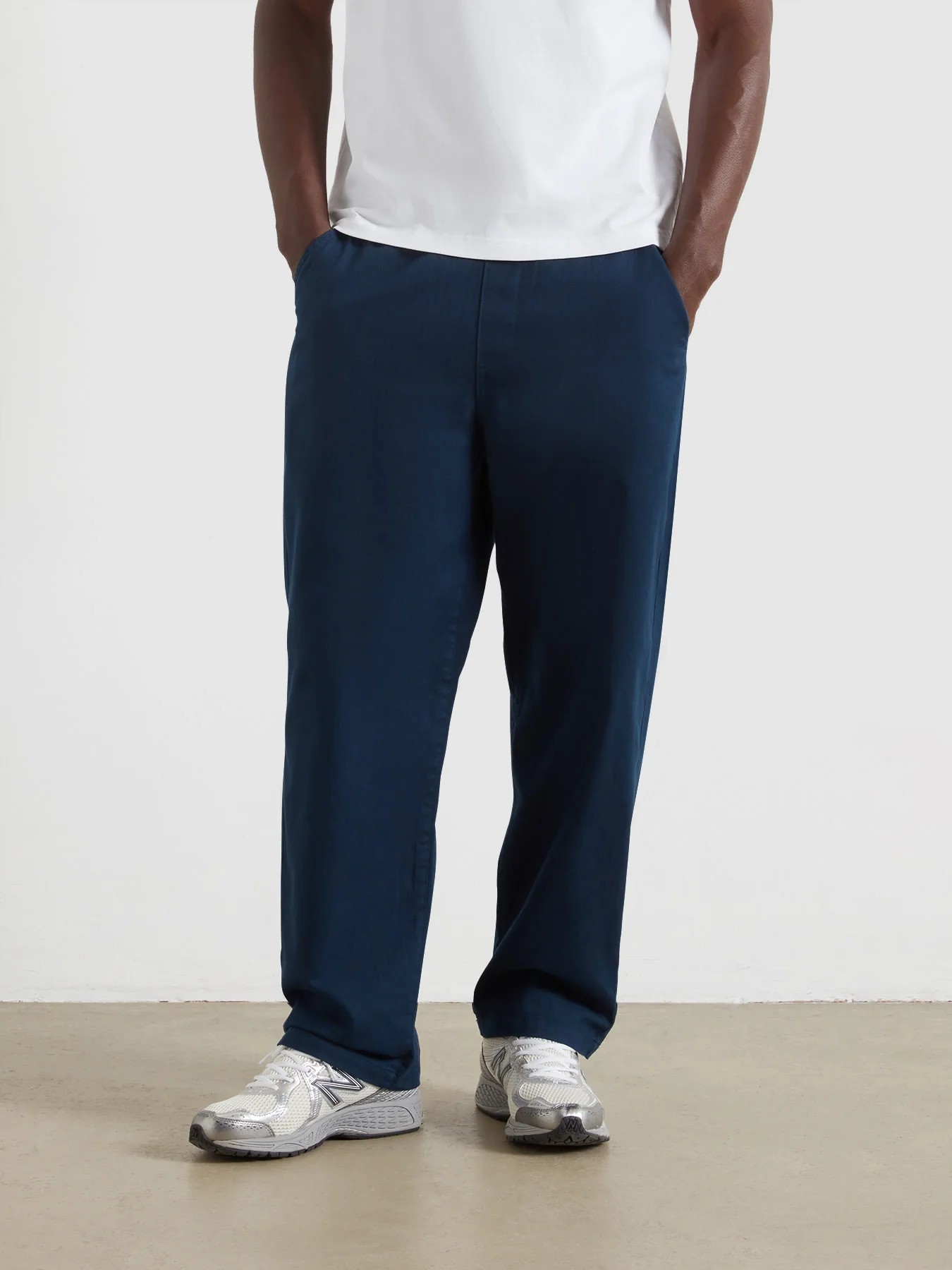 Greenport Loose Fit Herringbone Trousers In Yale - Image 2