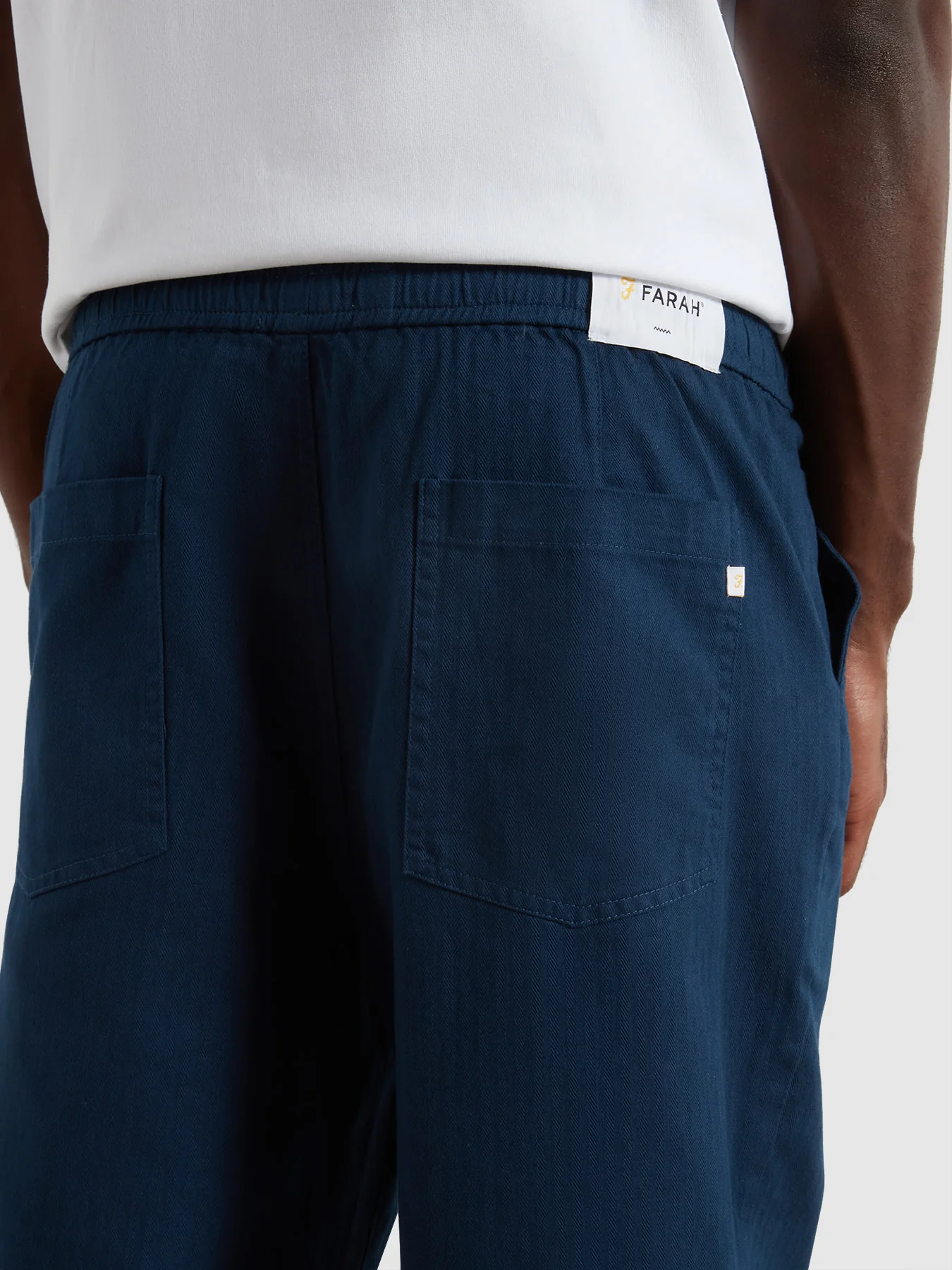 Greenport Loose Fit Herringbone Trousers In Yale - Image 4