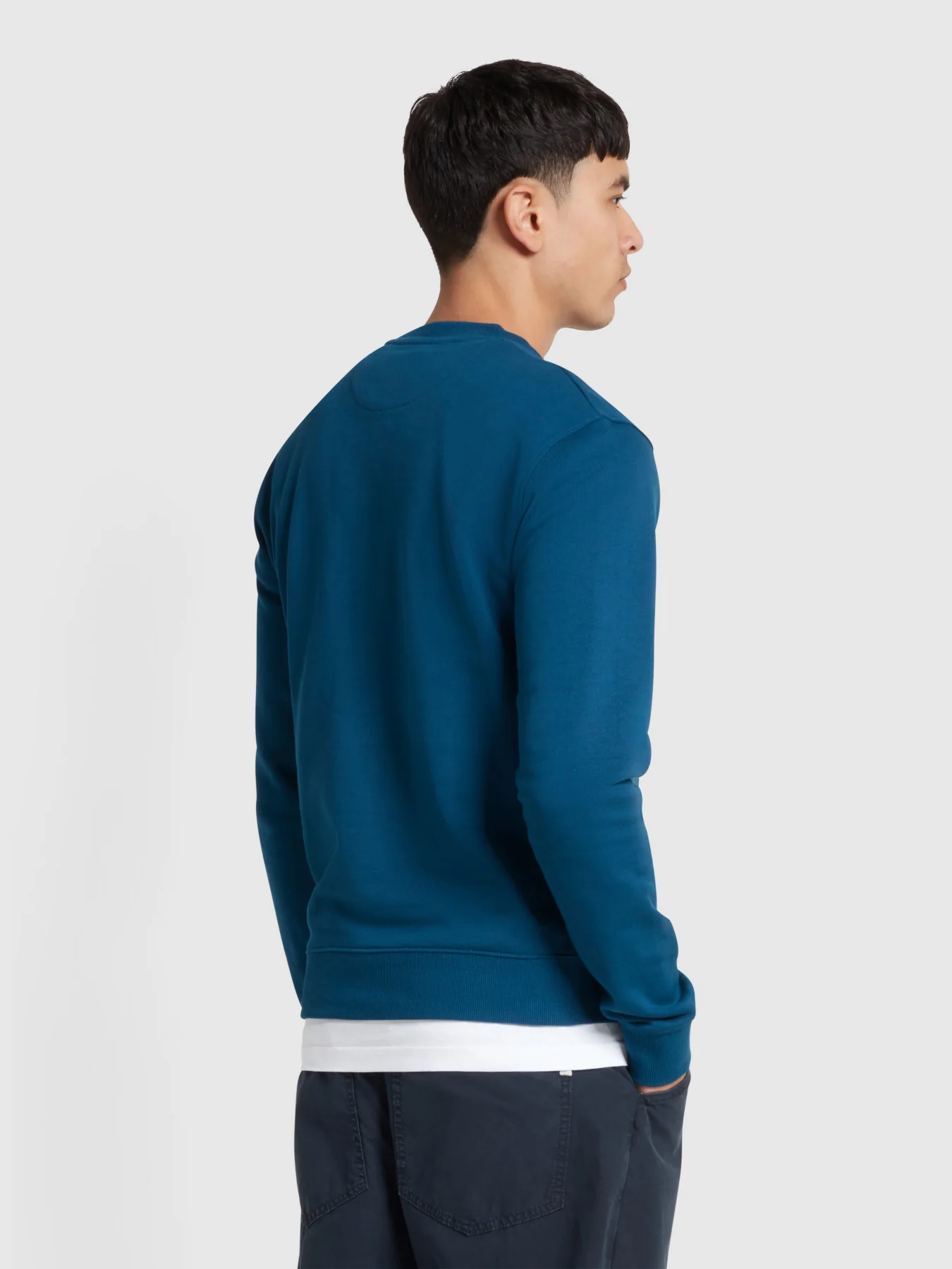 Hanbury Crew Neck Sweatshirt In Sailor Blue - Image 3