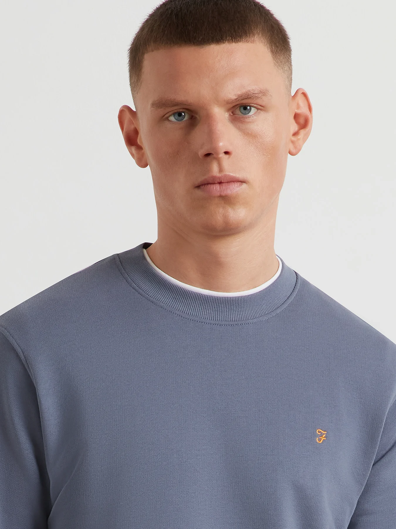 Hanbury Crew Neck Sweatshirt In Battleship Blue - Image 4