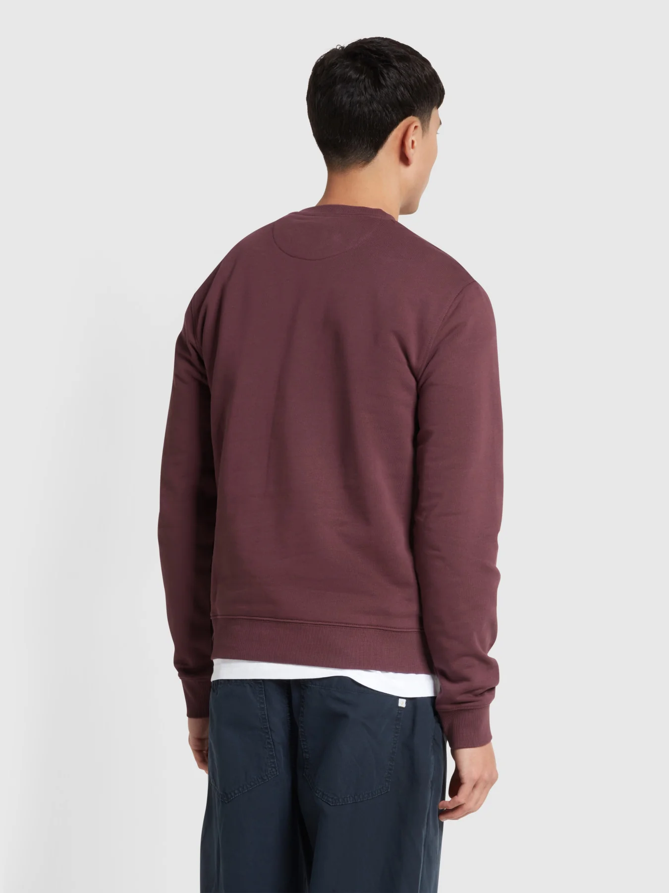 Hanbury Crew Neck Sweatshirt In Farah Red - Image 3