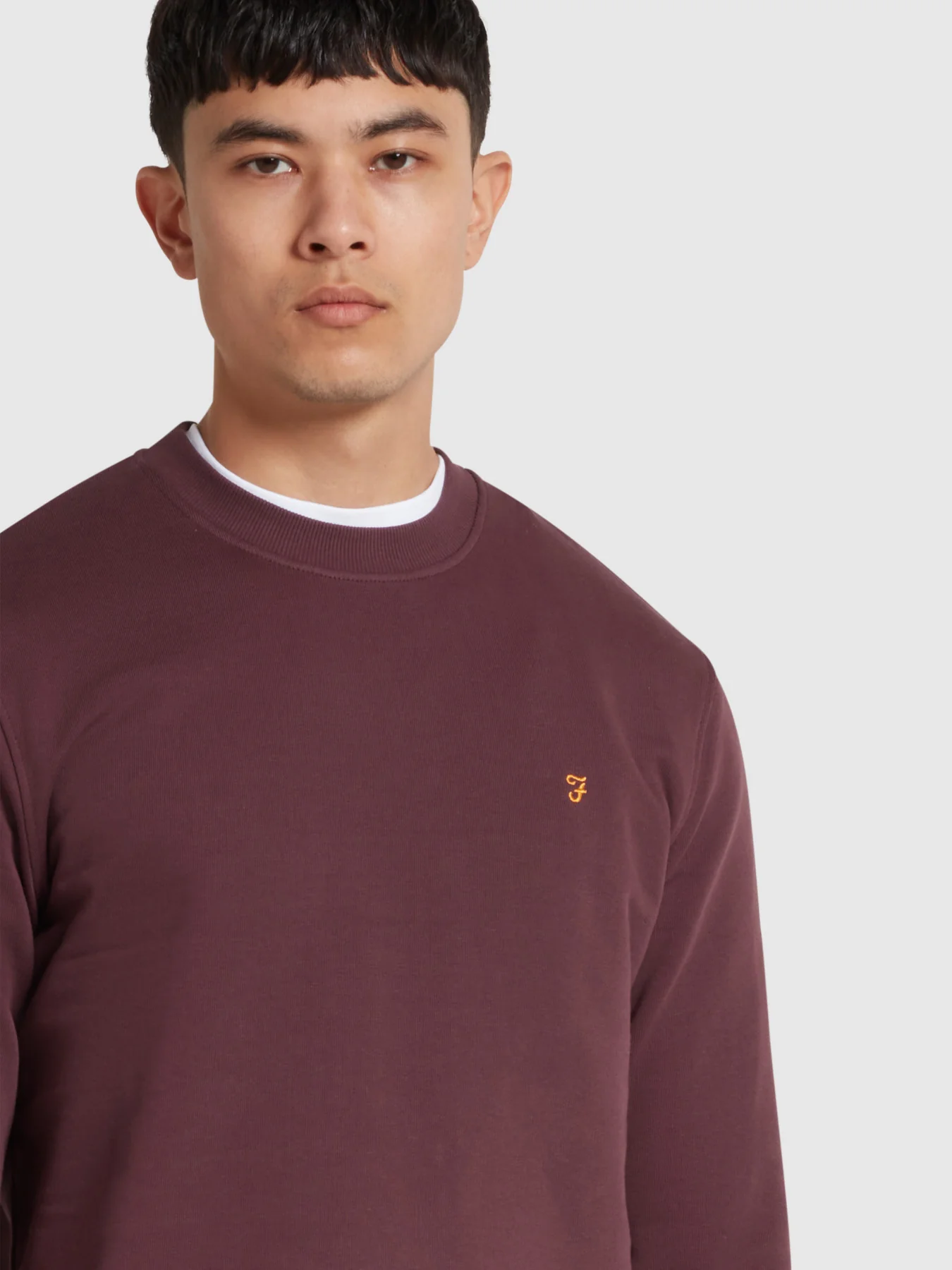 Hanbury Crew Neck Sweatshirt In Farah Red - Image 4