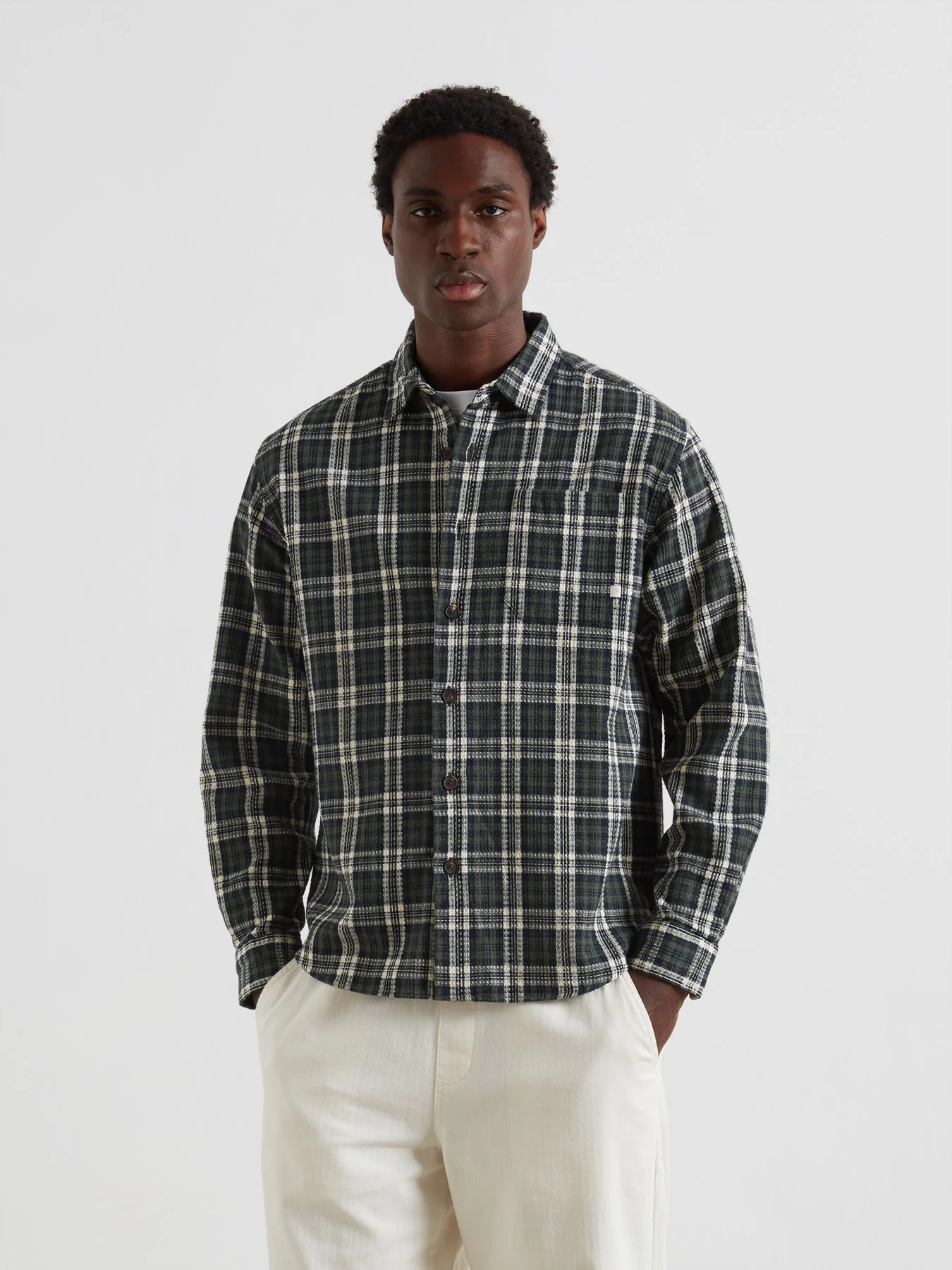 Hardaker Check Overshirt In Rosemary
