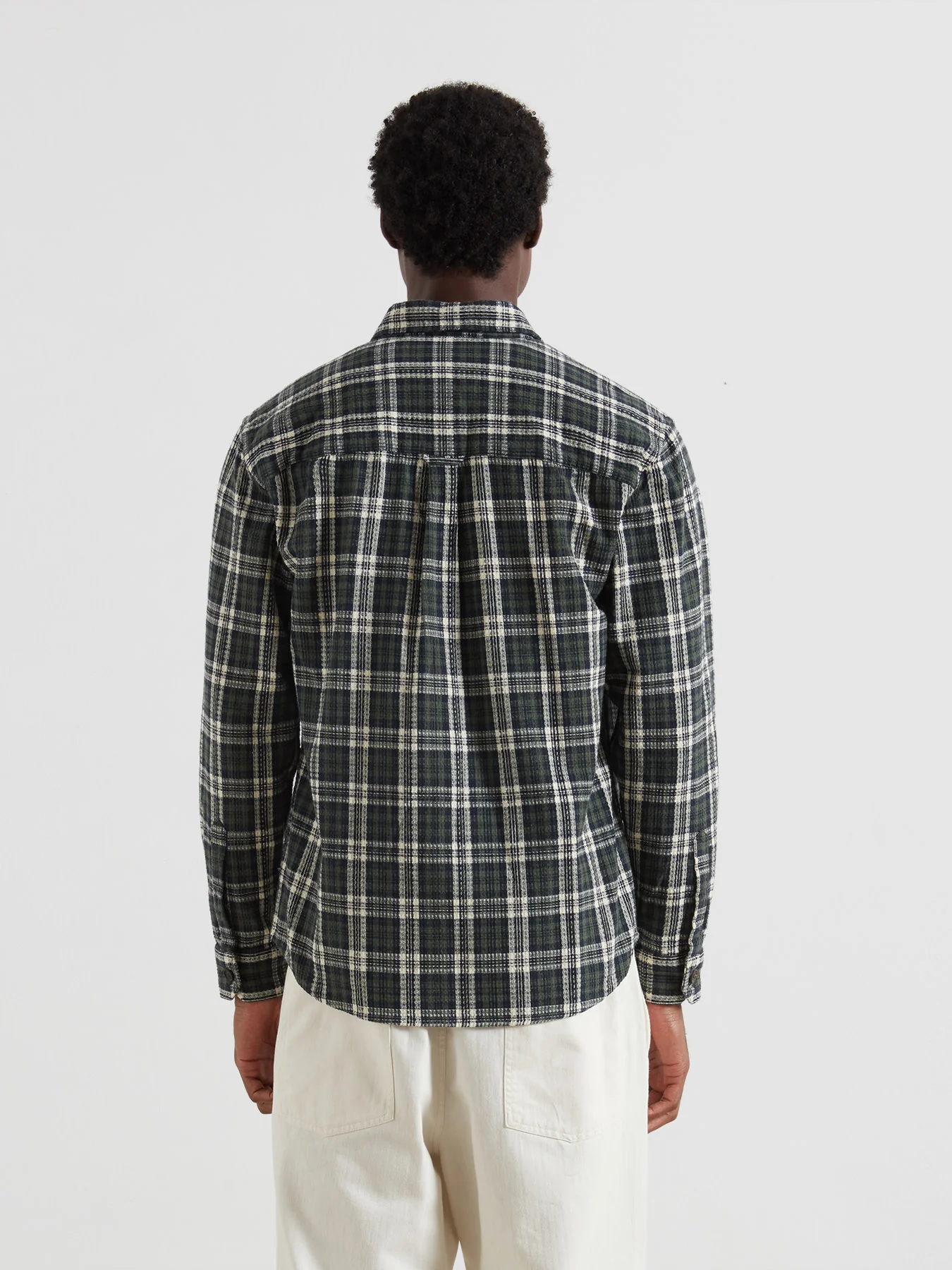 Hardaker Check Overshirt In Rosemary - Image 3