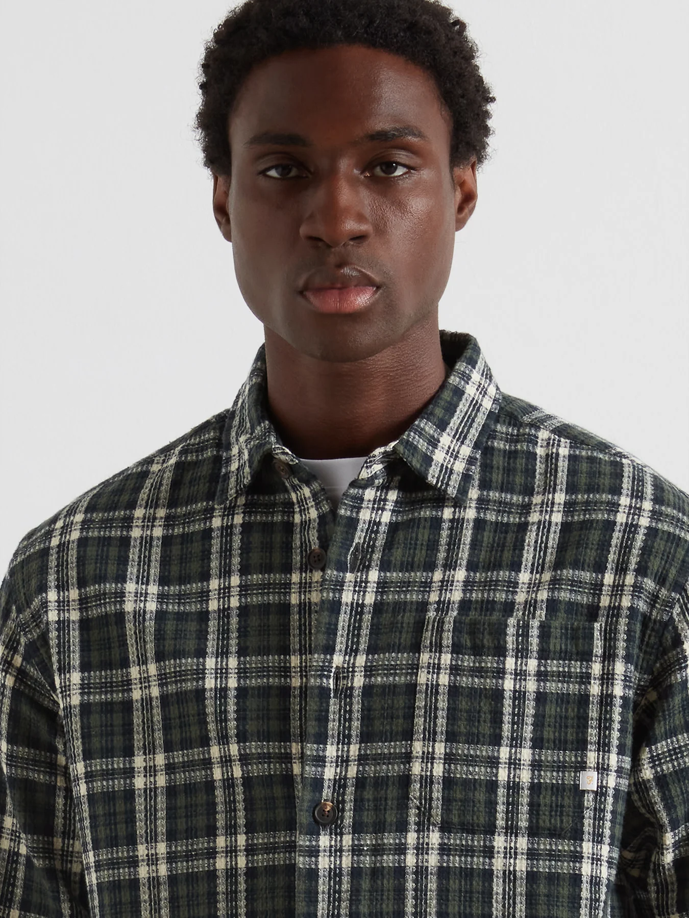 Hardaker Check Overshirt In Rosemary - Image 4