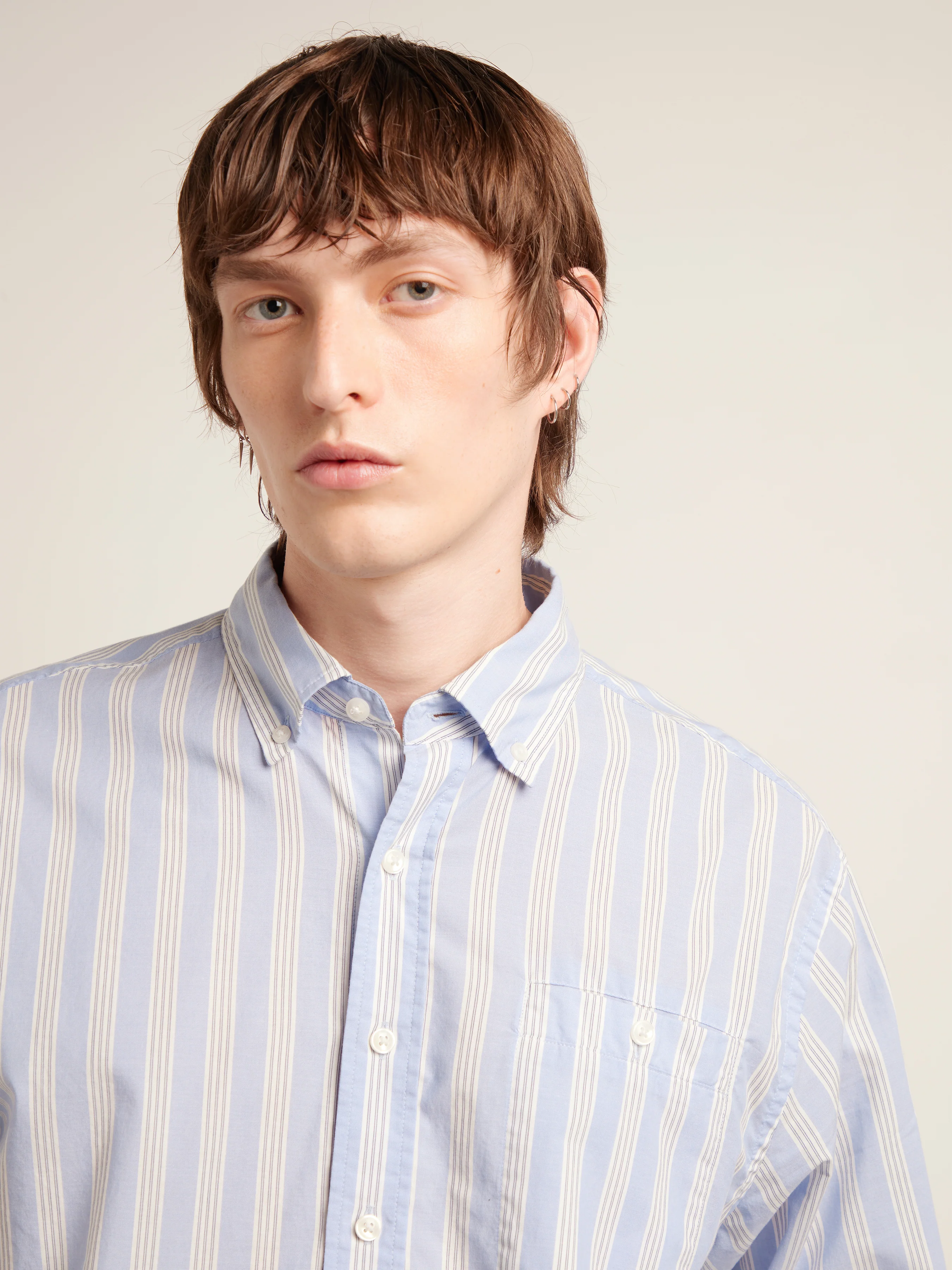 Haskins Archive Stripe Shirt In Sky Blue - Image 4