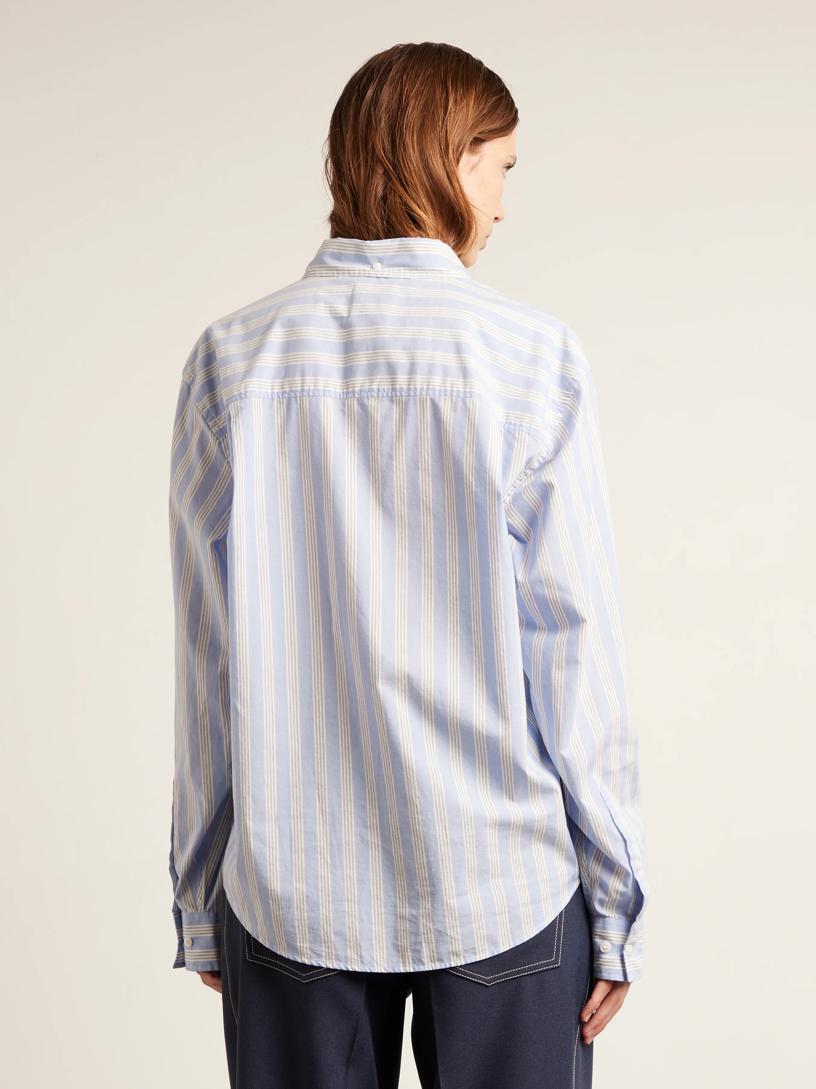 Haskins Archive Stripe Shirt In Sky Blue - Image 7