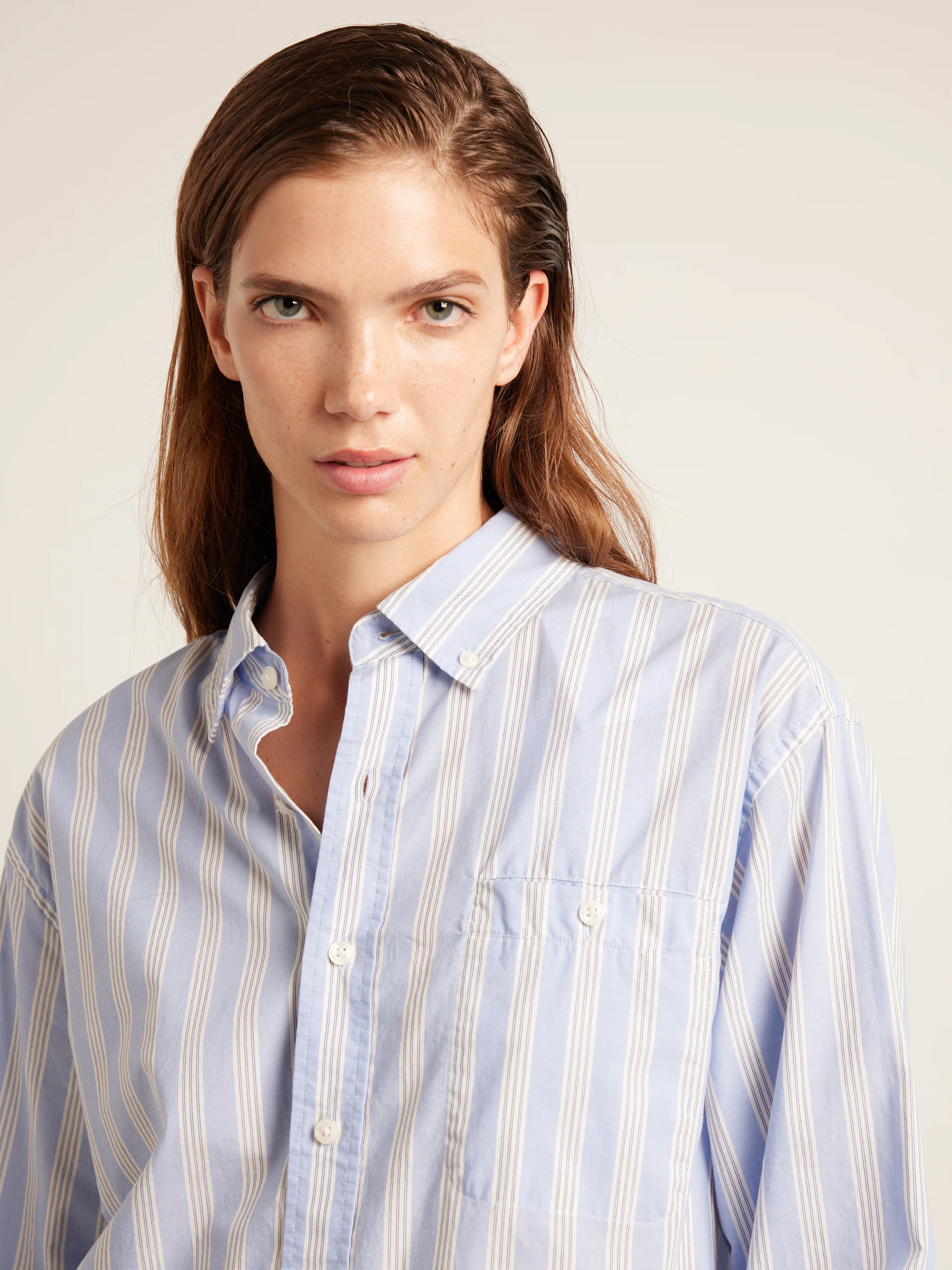 Haskins Archive Stripe Shirt In Sky Blue - Image 8