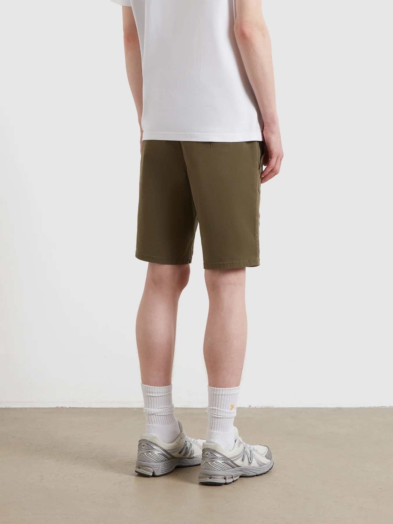 Hawk Chino Shorts In Olive Green - Image 3