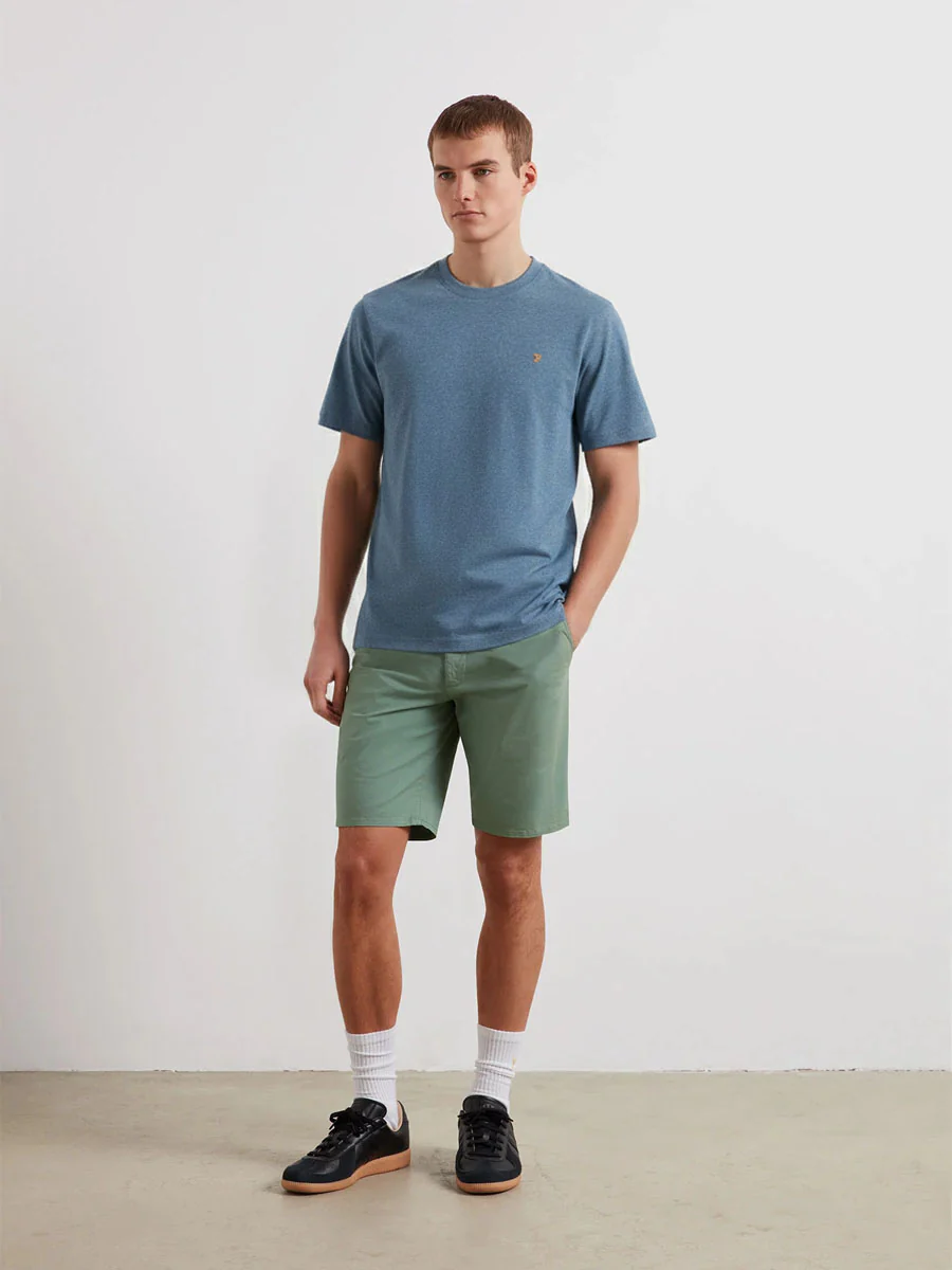 Hawk Garment Dyed Twill Shorts In Farah Jade