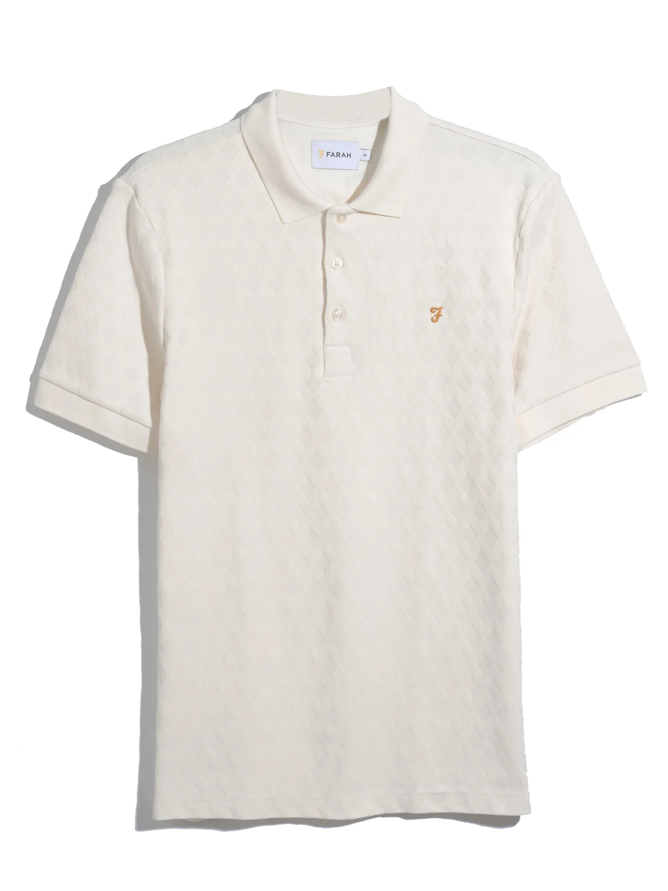Horace Jacquard Polo Shirt In Ecru - Image 5