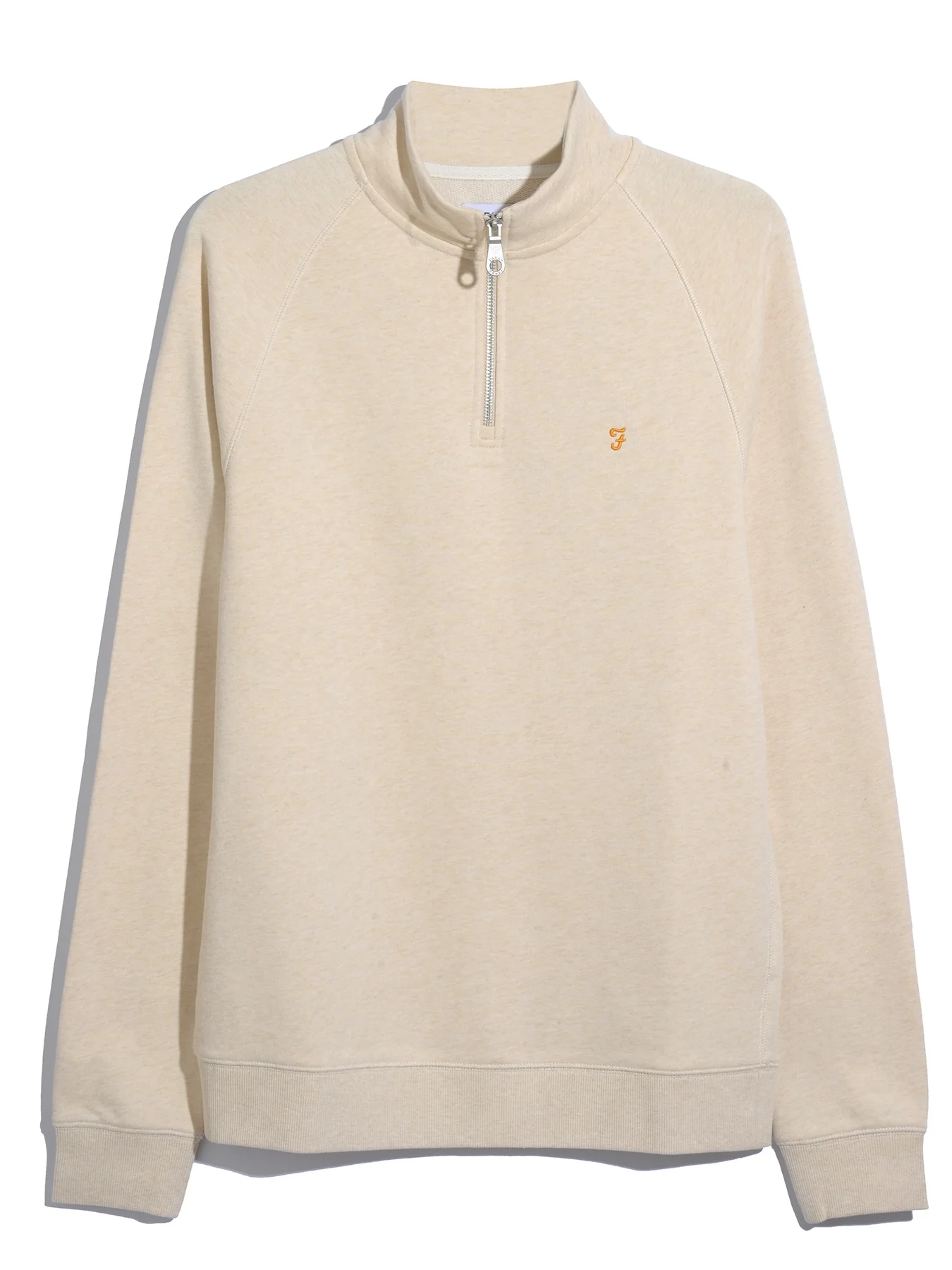 Jim Organic Cotton Quarter Zip Sweatshirt In Birch Grey Marl - Image 5