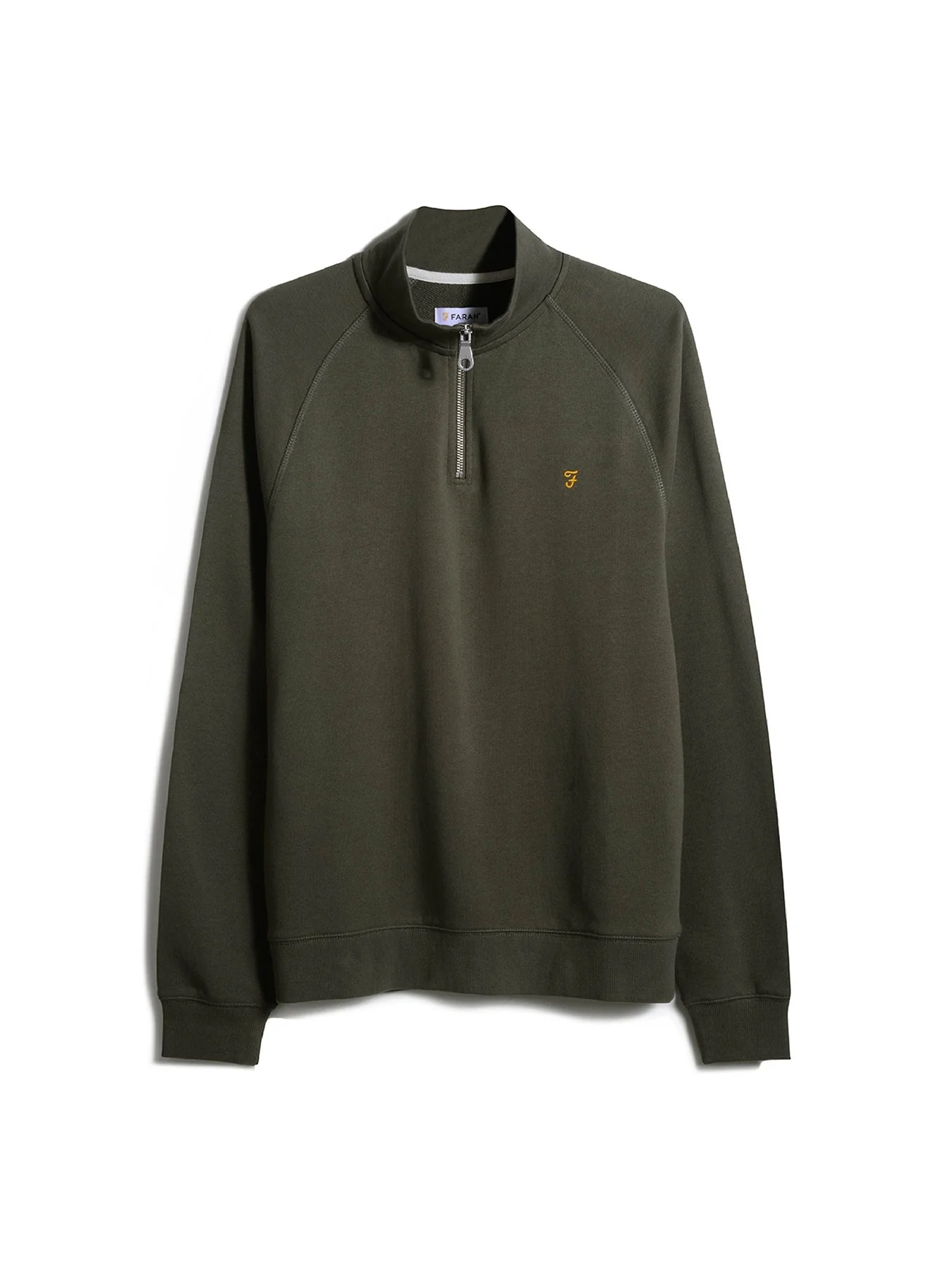 Jim Organic Cotton Quarter Zip Sweatshirt In Evergreen - Image 5