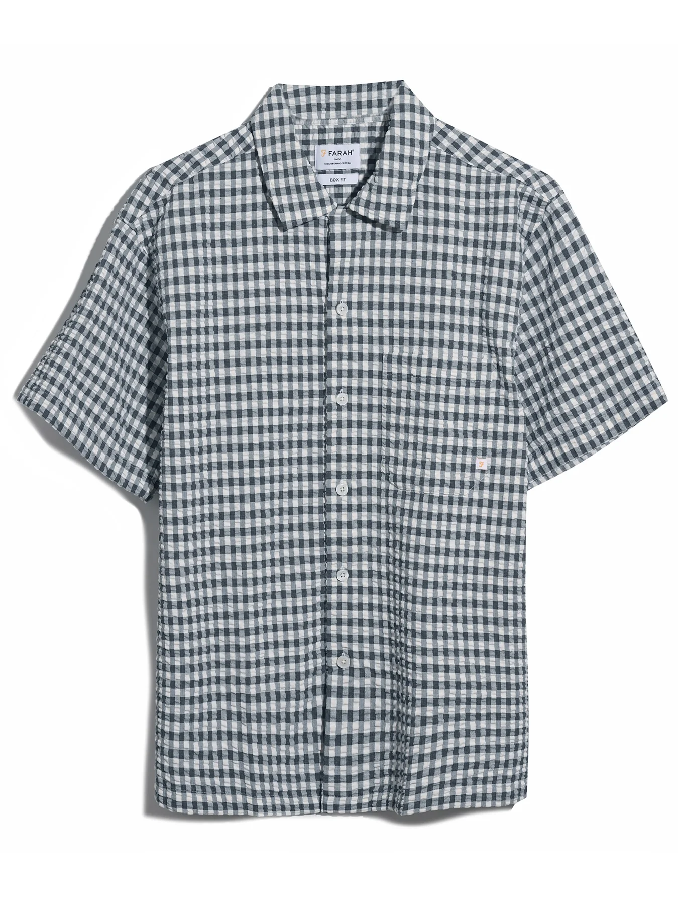 Kegan Short Sleeve Check Shirt In True Navy - Image 5
