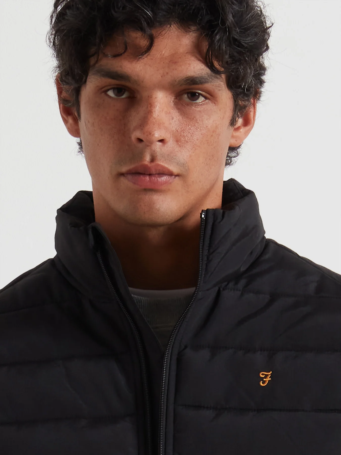 Kennedy Wadded Gilet In Black - Image 4