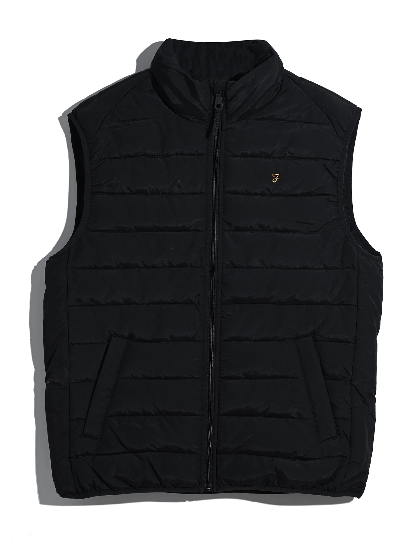 Kennedy Wadded Gilet In Black - Image 5