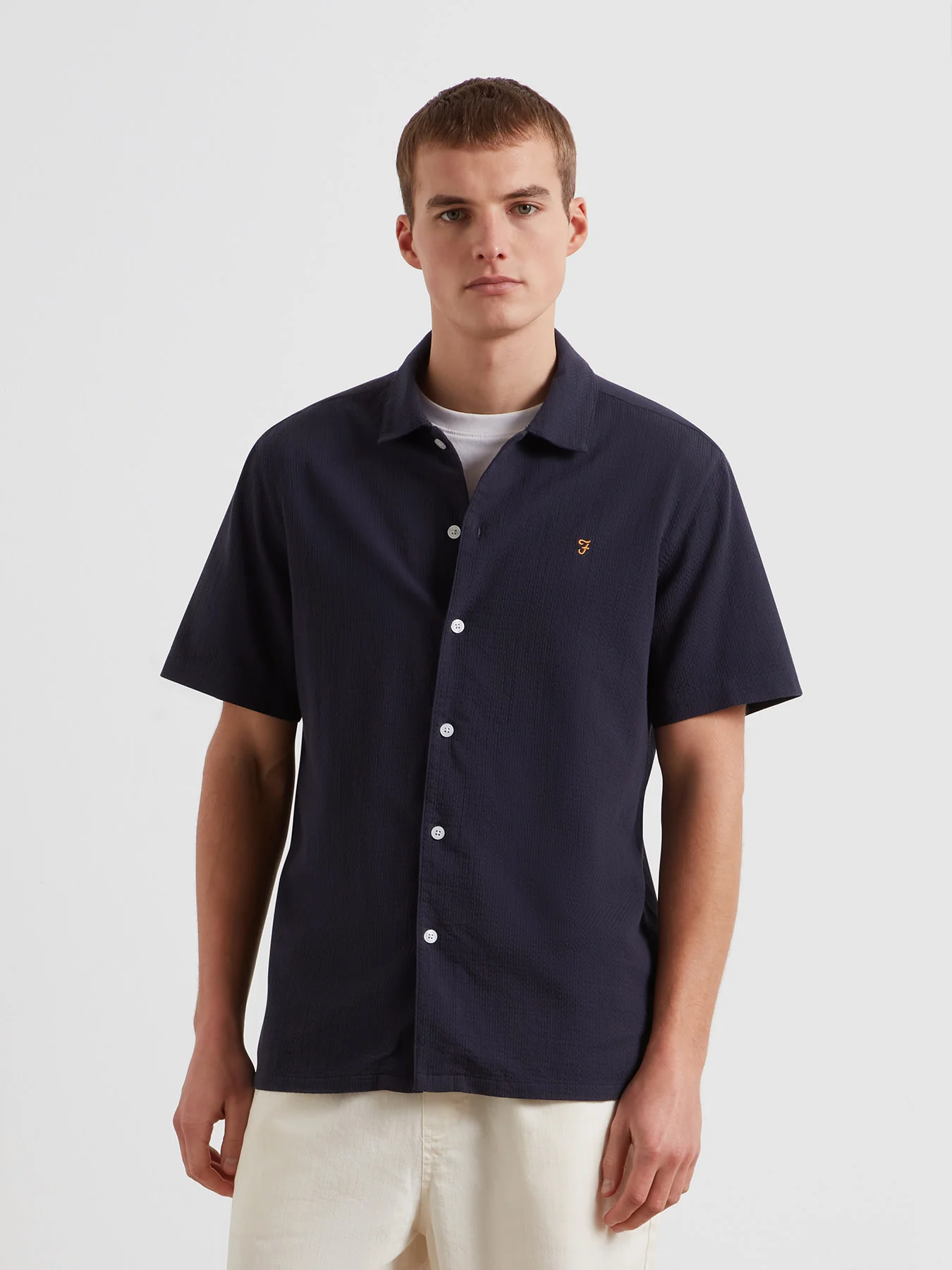 Kirby Short Sleeve Shirt In True Navy
