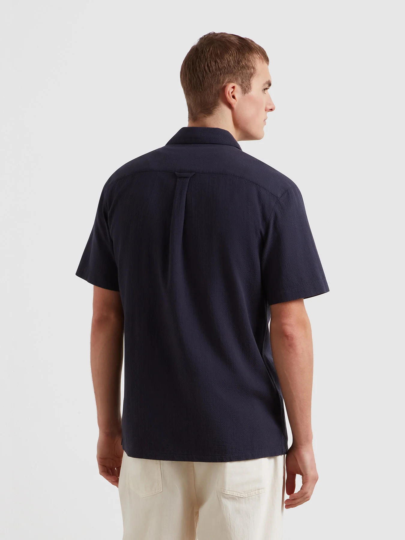 Kirby Short Sleeve Shirt In True Navy - Image 3