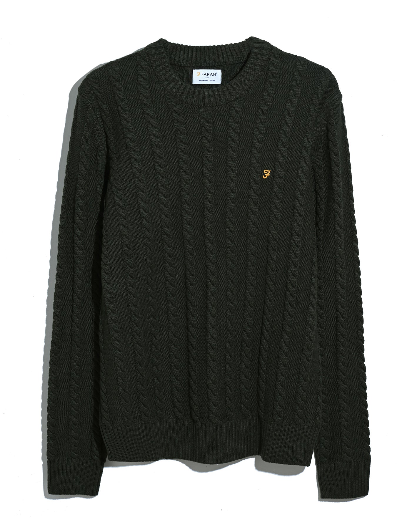 Knight Cable Knit Sweater In Evergreen - Image 5