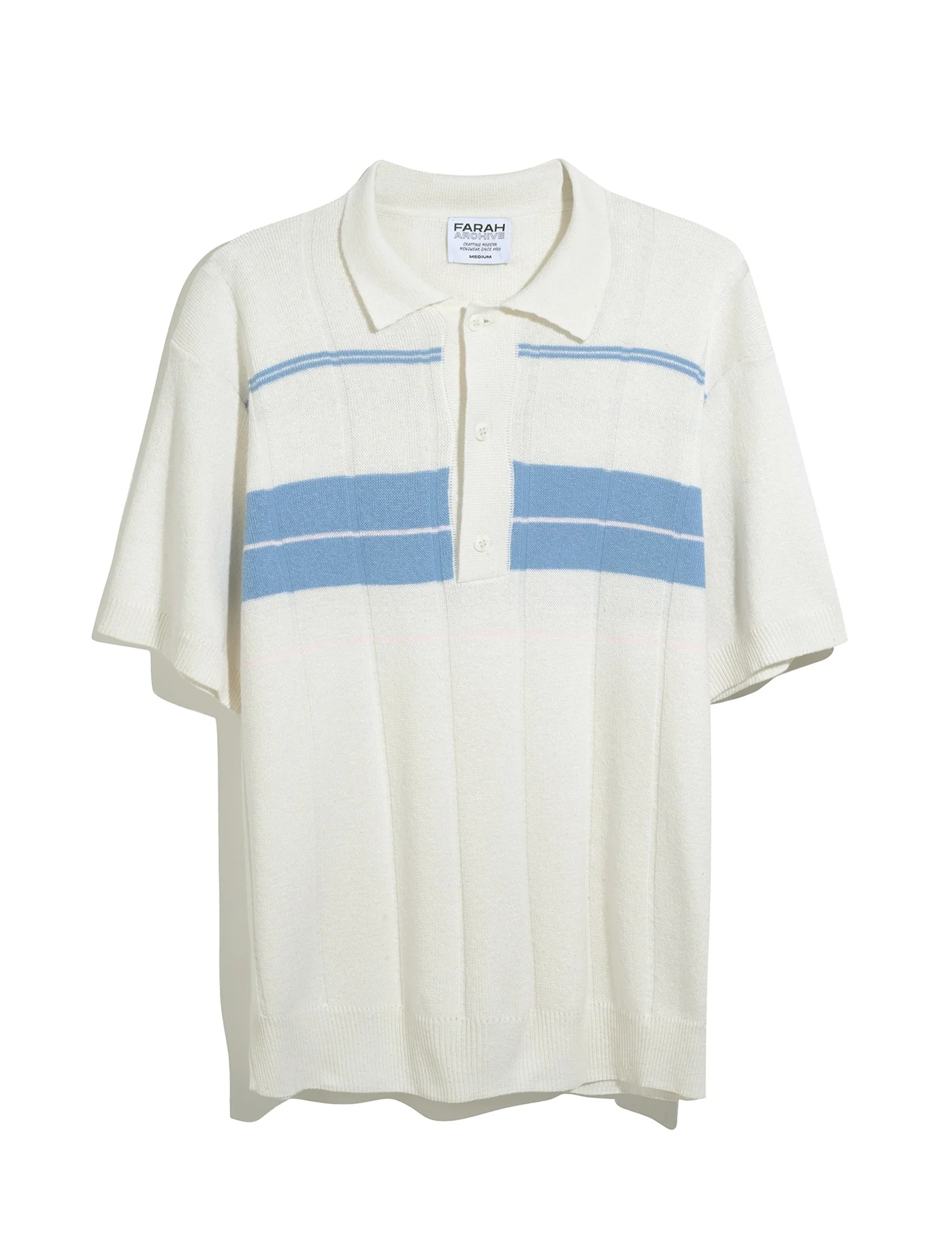 Lamka Archive Knitted Polo In Ecru - Image 5