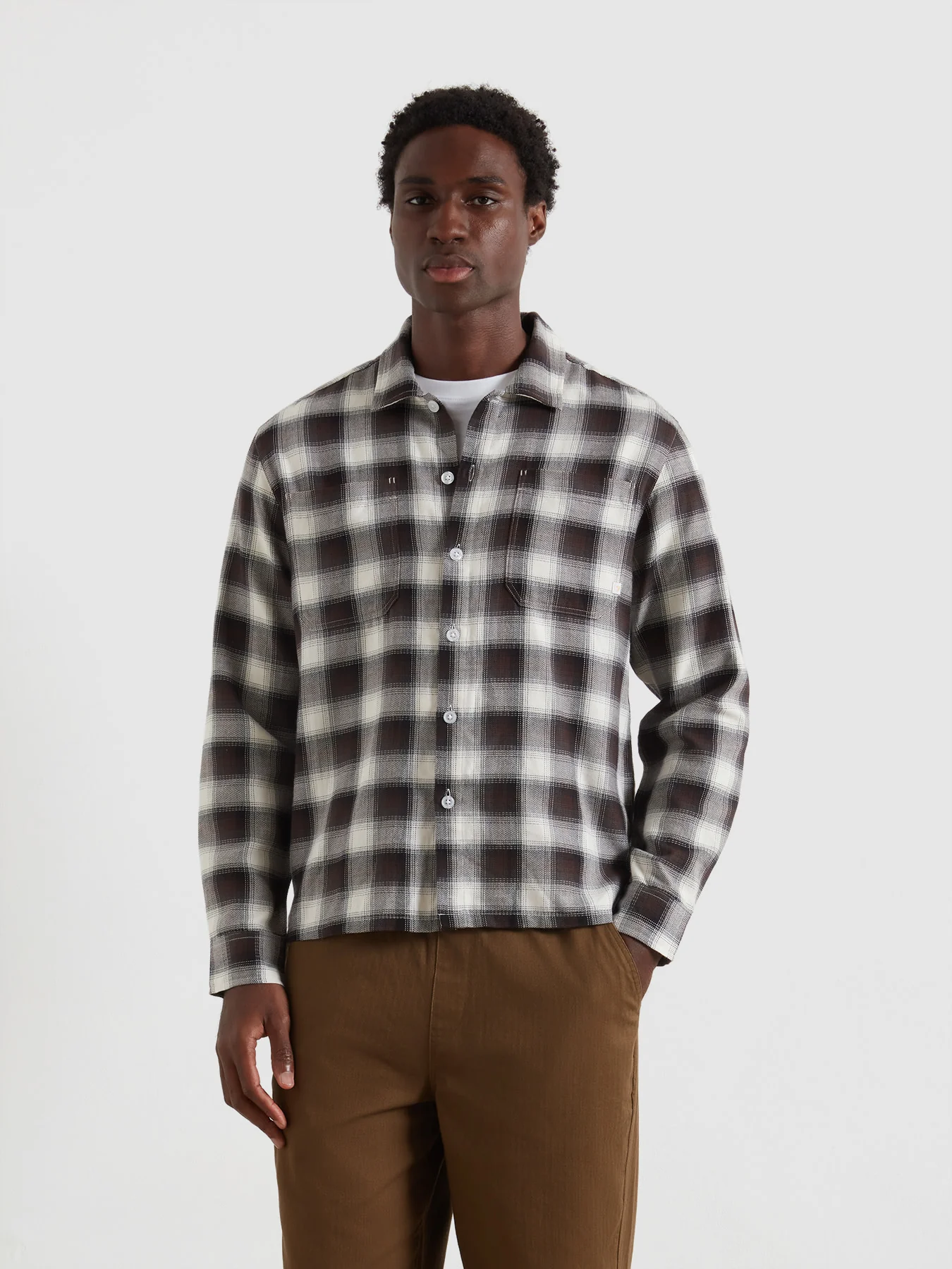 Lavelle Check Overshirt In Black Brown