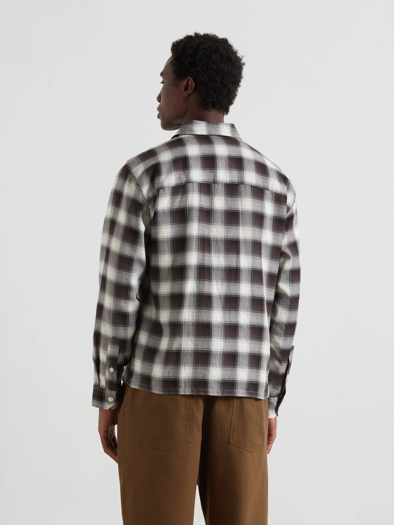 Lavelle Check Overshirt In Black Brown - Image 3