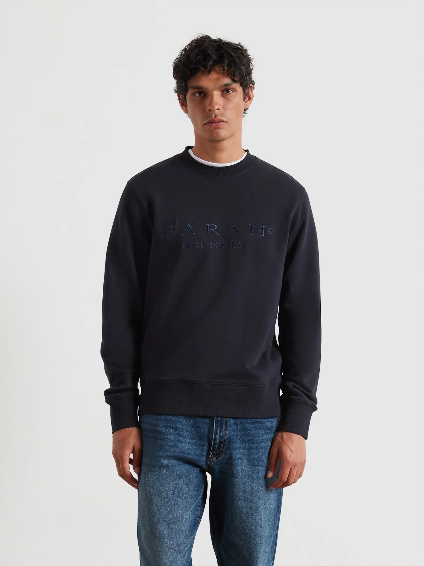 Lynmouth Graphic Sweatshirt In True Navy