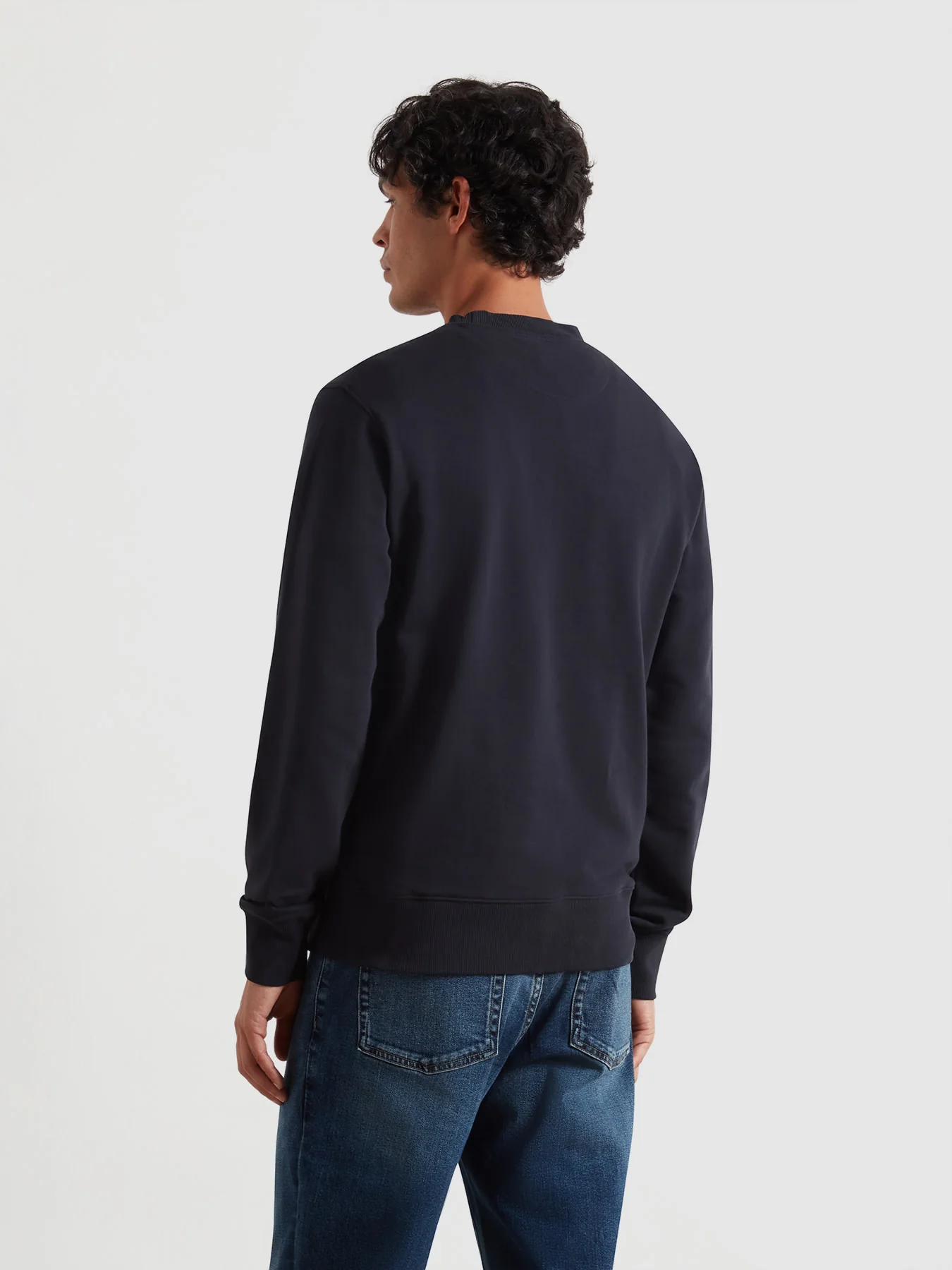 Lynmouth Graphic Sweatshirt In True Navy - Image 3