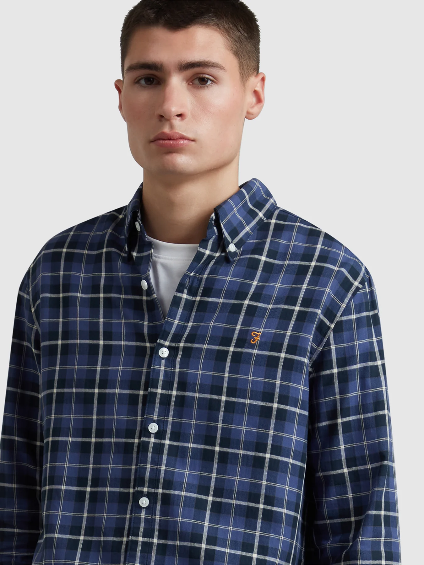 Macgregor Check Shirt In Sigil Blue - Image 4