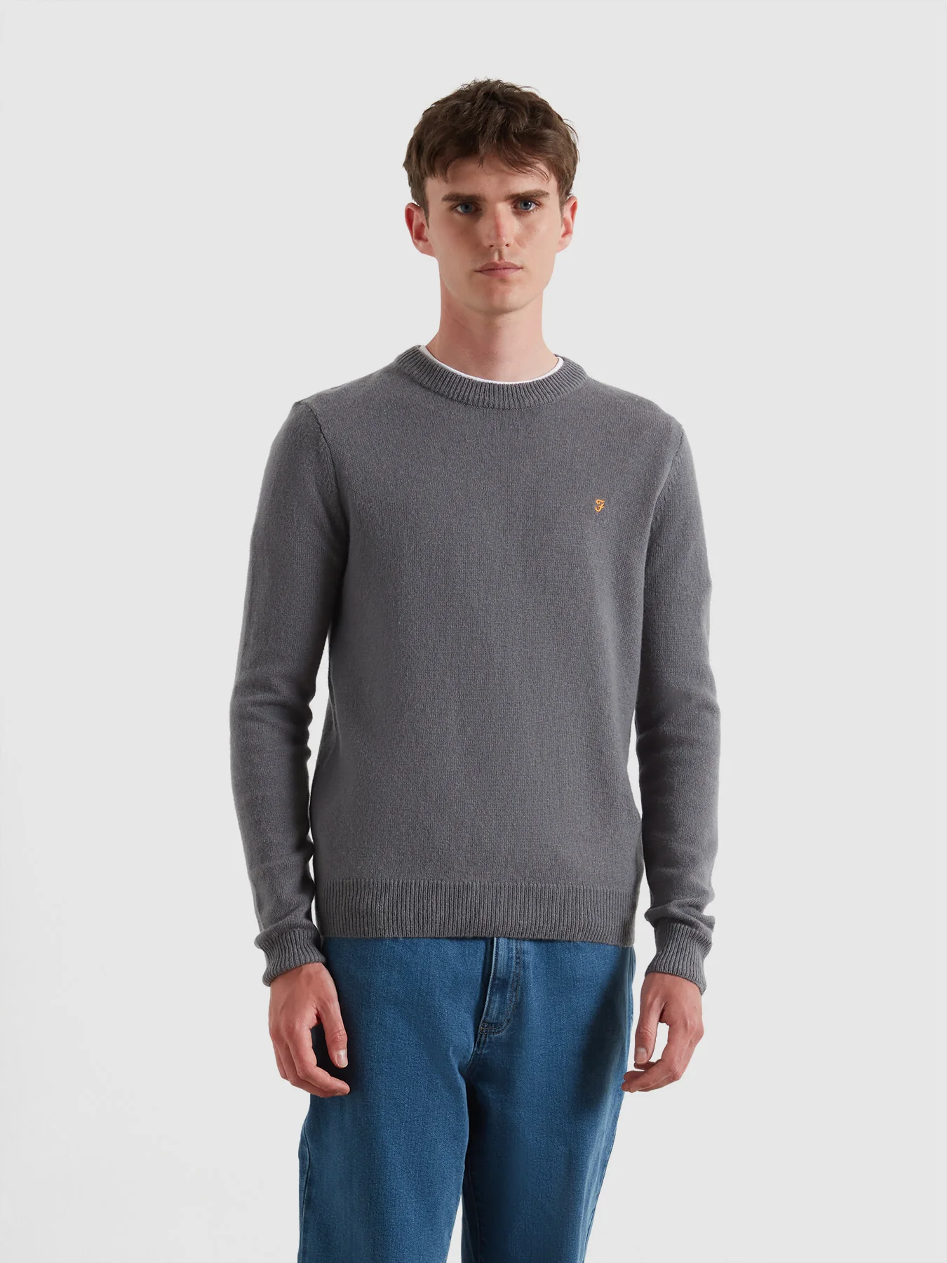 Maidstone Lambswool Sweater In Grey Shade