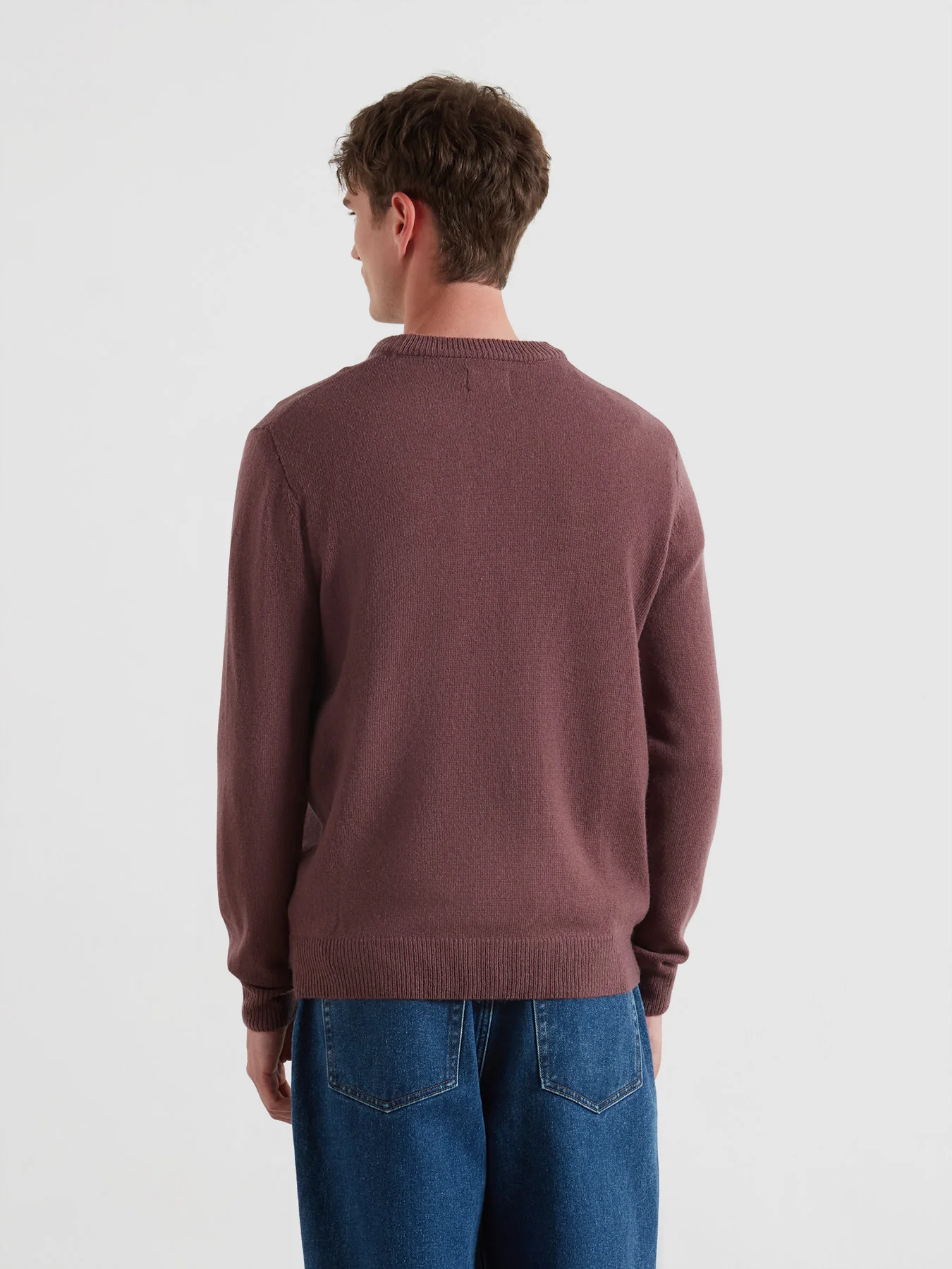 Maidstone Lambswool Sweater In Dusky Mauve - Image 3