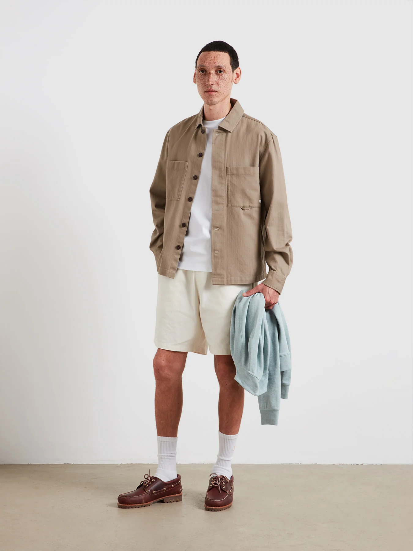 Marshall Overshirt In Ashen Taupe - Image 3