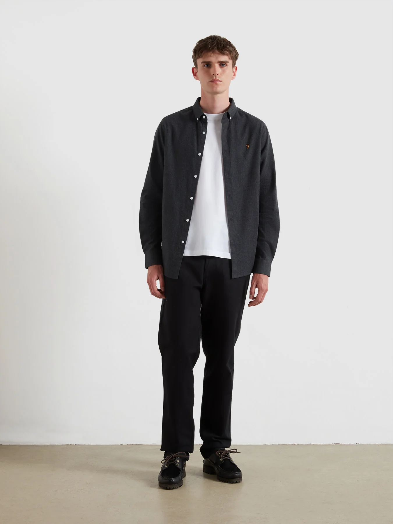 Milners Shirt In Charcoal Marl - Image 2