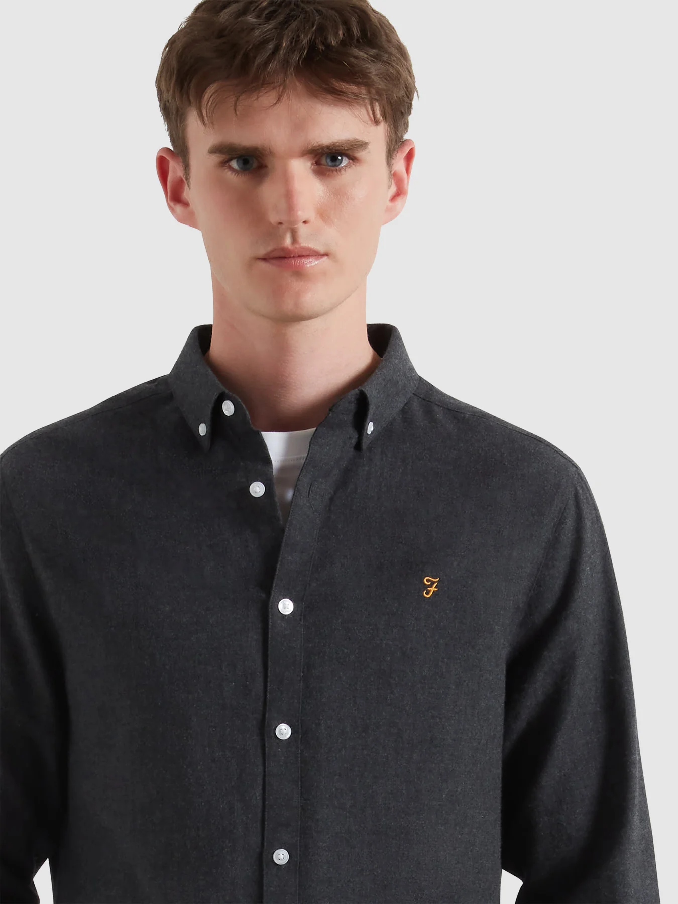 Milners Shirt In Charcoal Marl - Image 4
