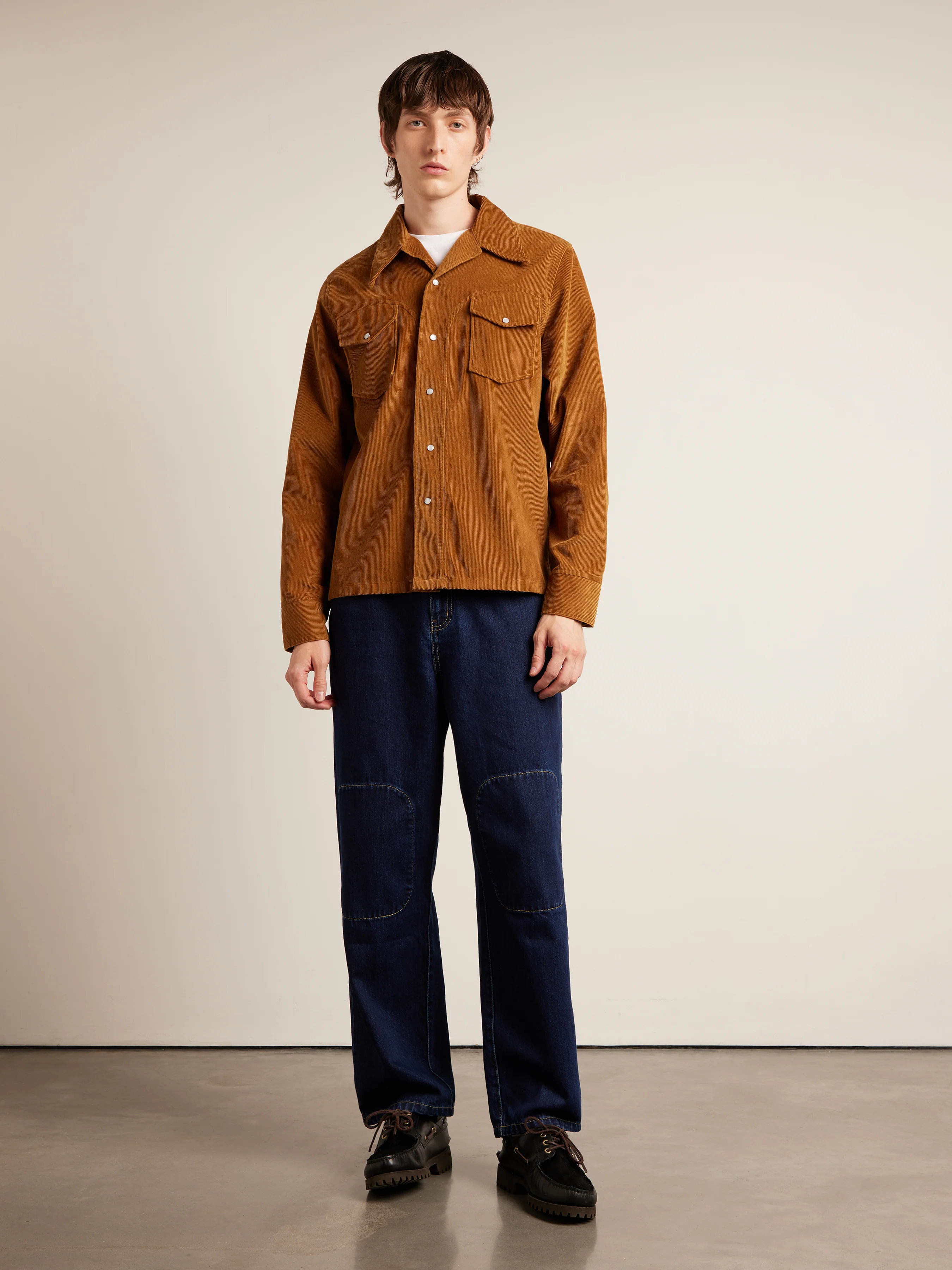 Montwood Archive Cord Overshirt In Rich Tobacco - Image 2