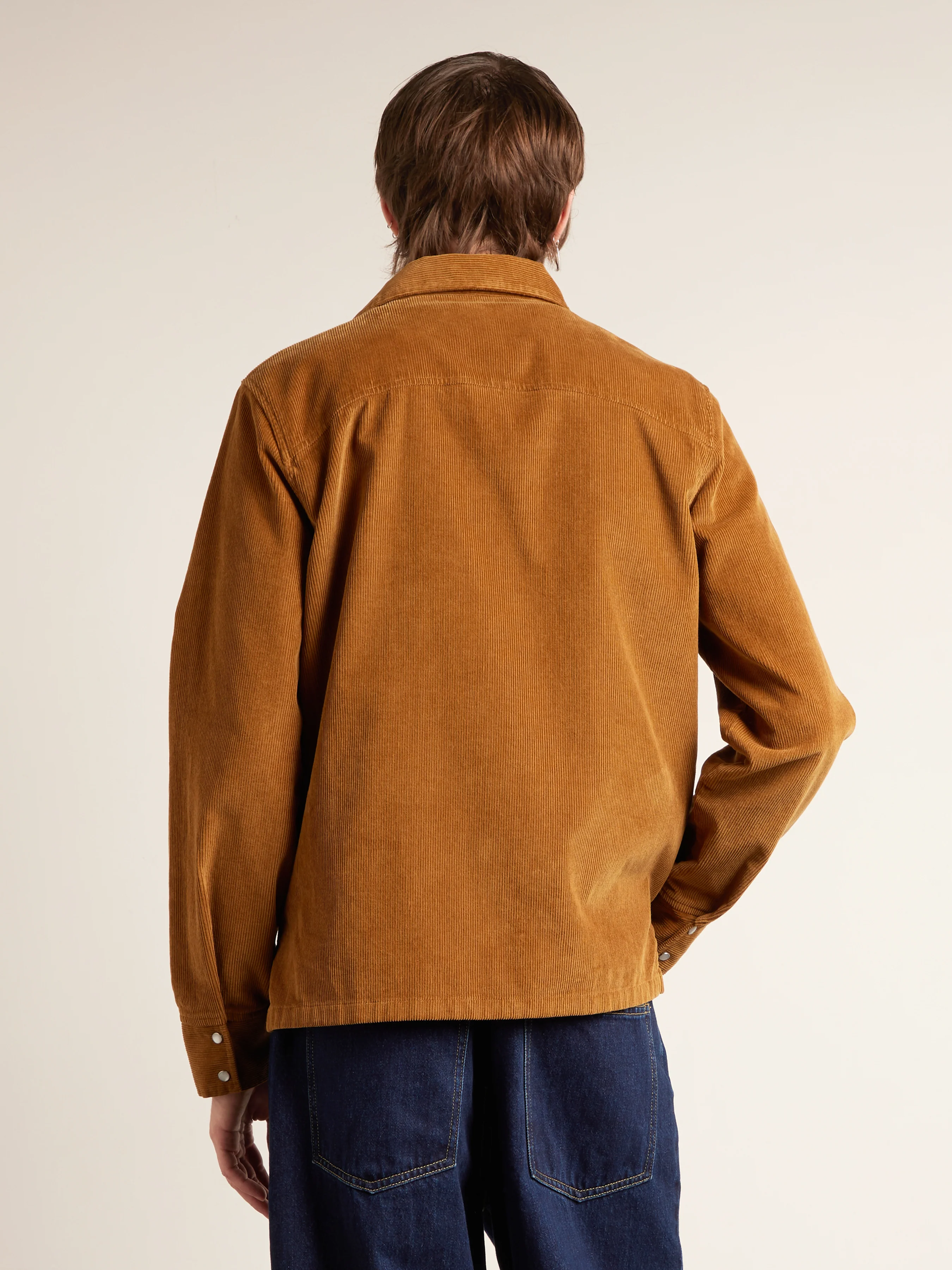 Montwood Archive Cord Overshirt In Rich Tobacco - Image 3