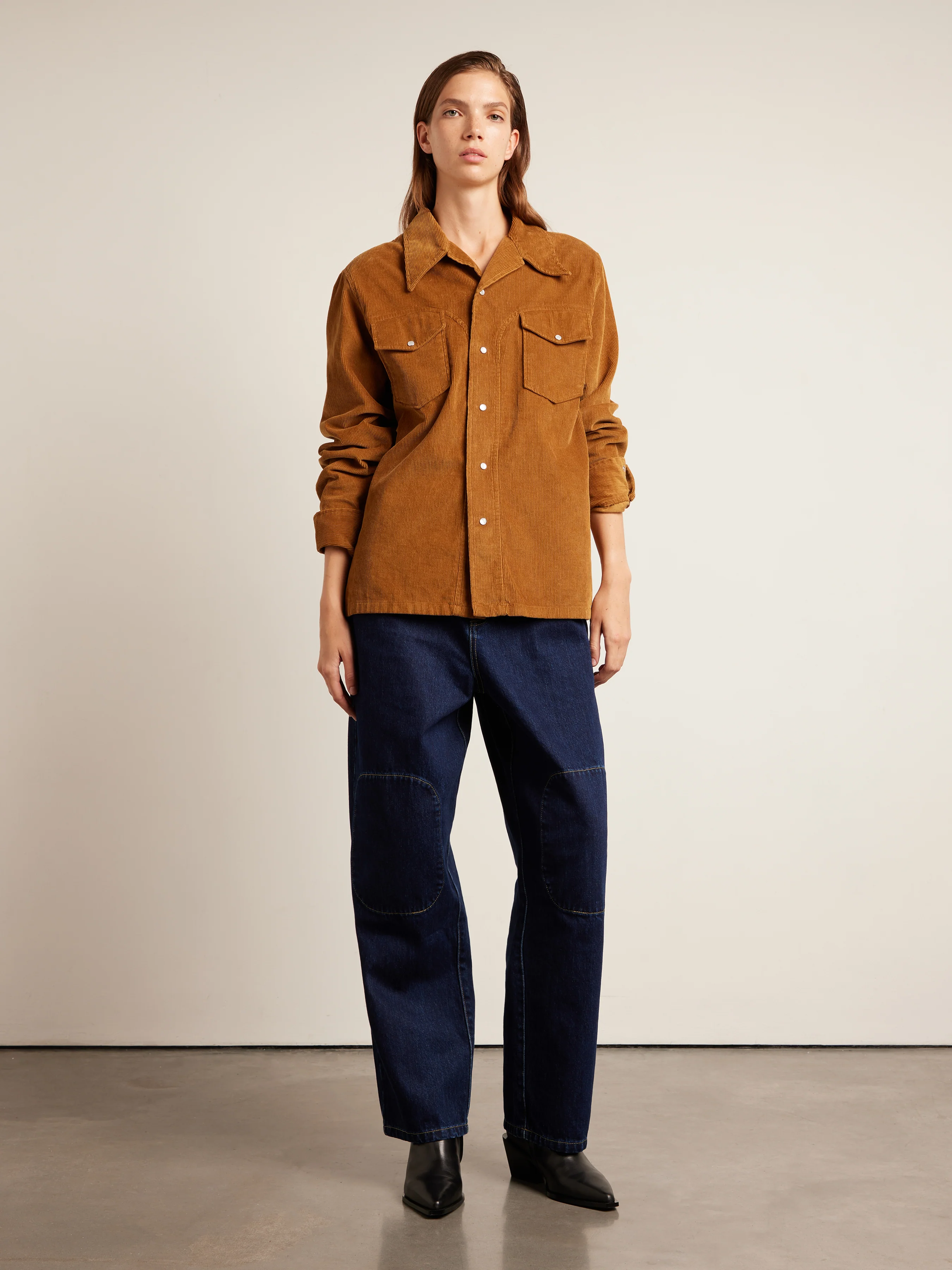 Montwood Archive Cord Overshirt In Rich Tobacco - Image 6
