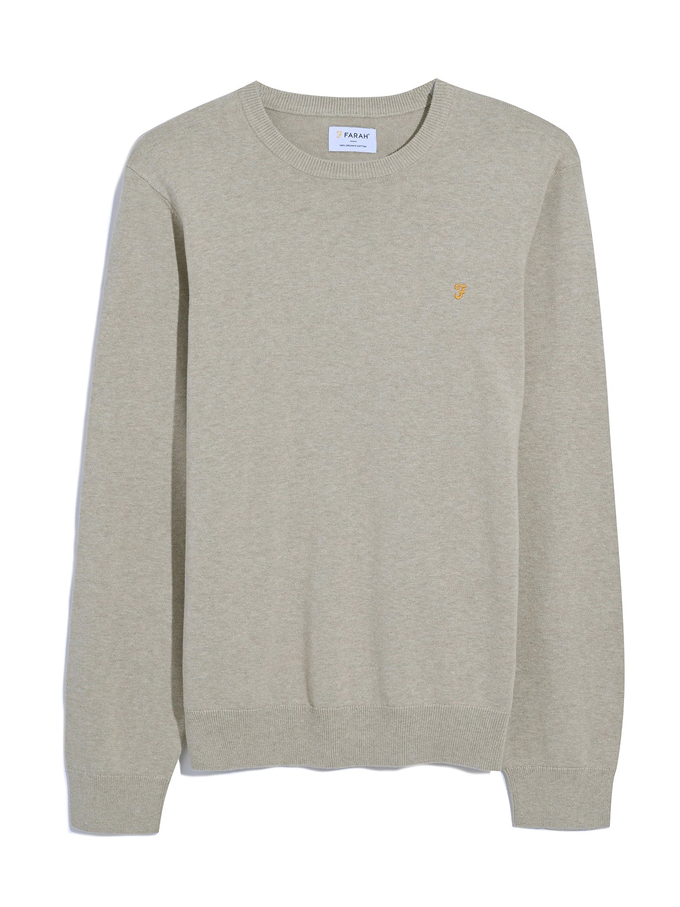 Mullen Cotton Crew Neck Sweater In Hazelnut Marl - Image 5