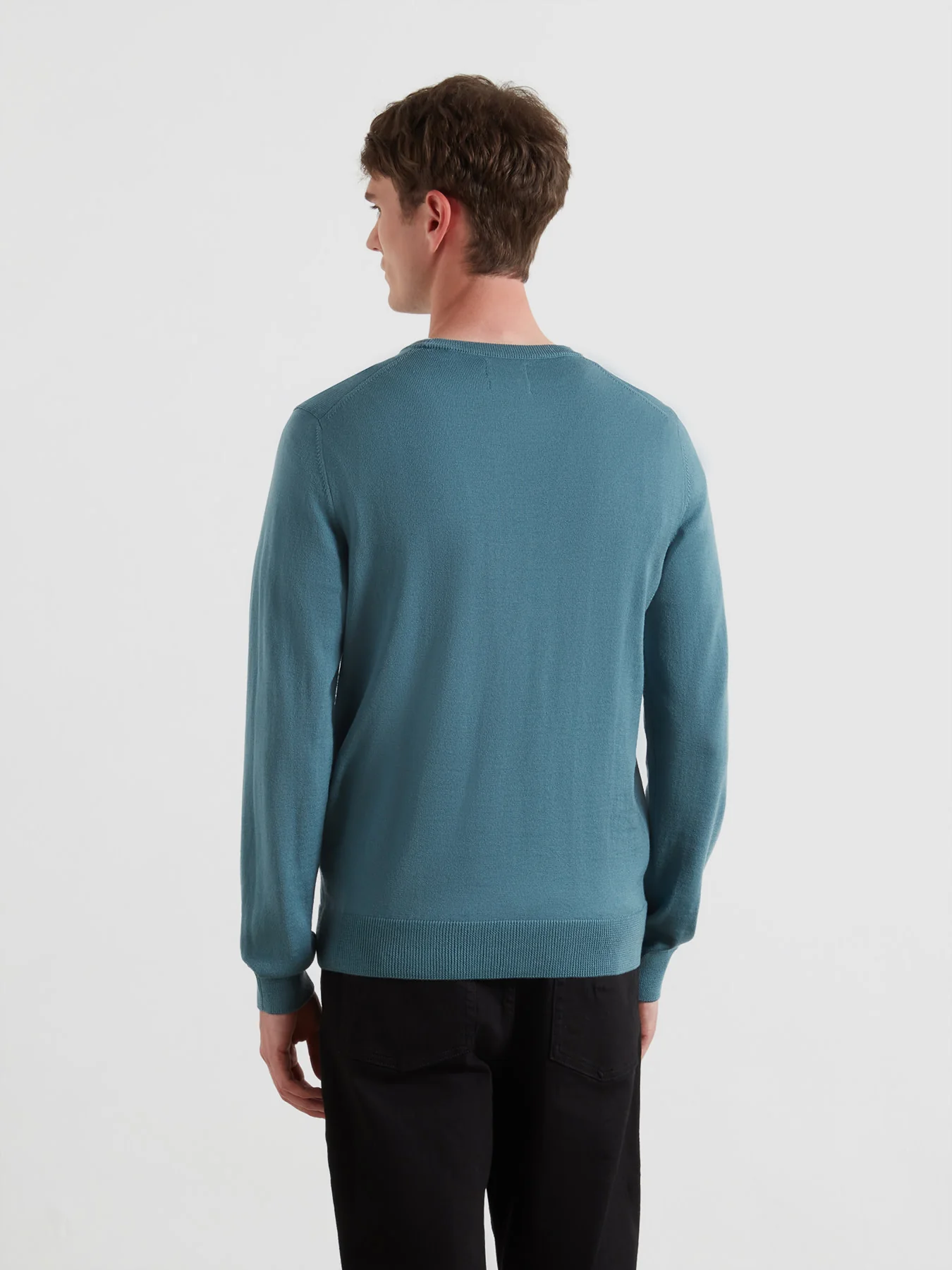 Mullen Merino Wool Sweater In Chalk Blue - Image 3