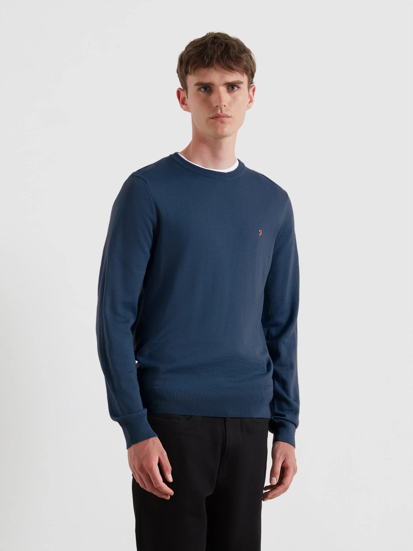 Mullen Merino Wool Sweater In Blue River