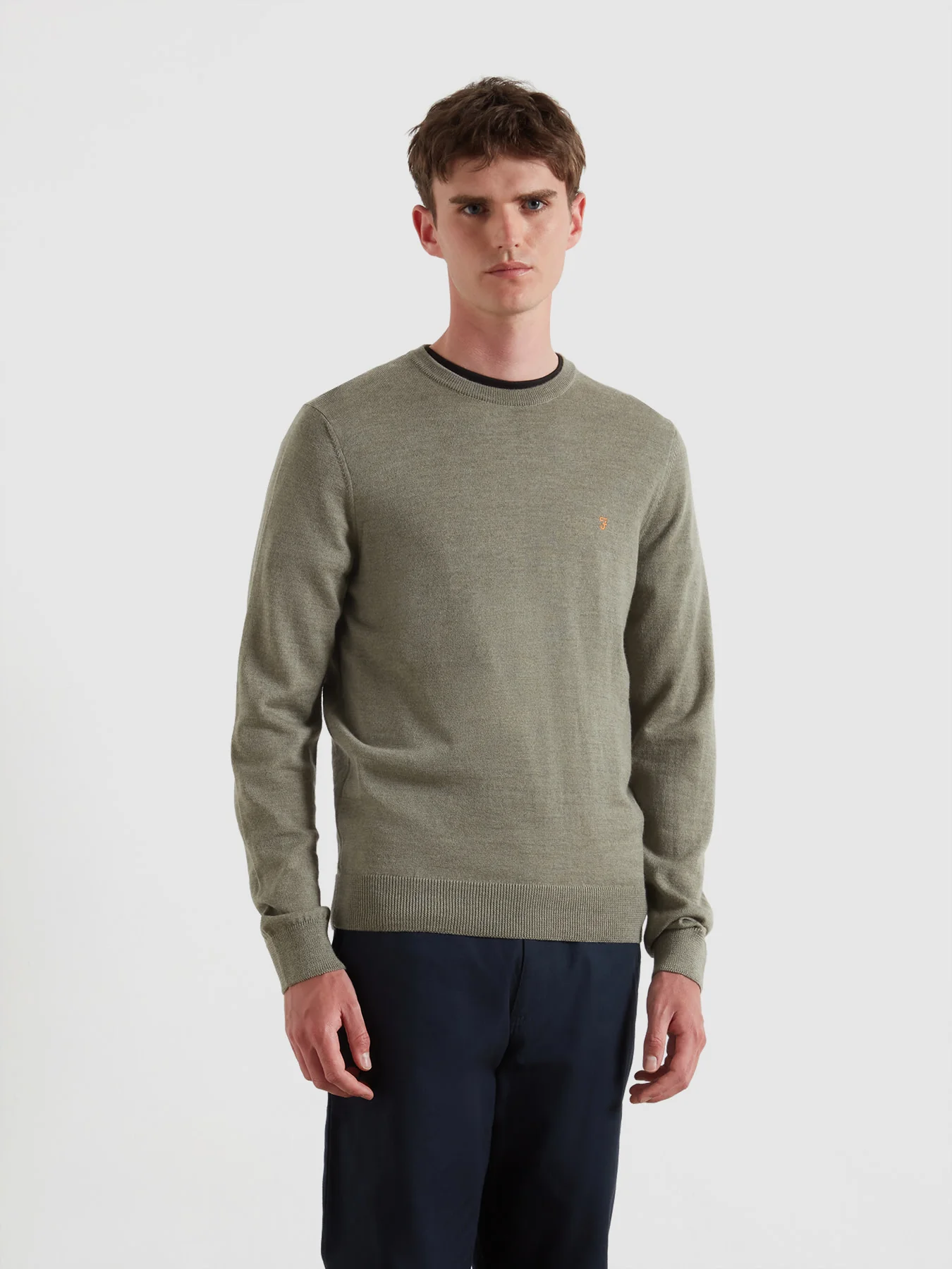 Mullen Merino Wool Sweater In Tarragon Green