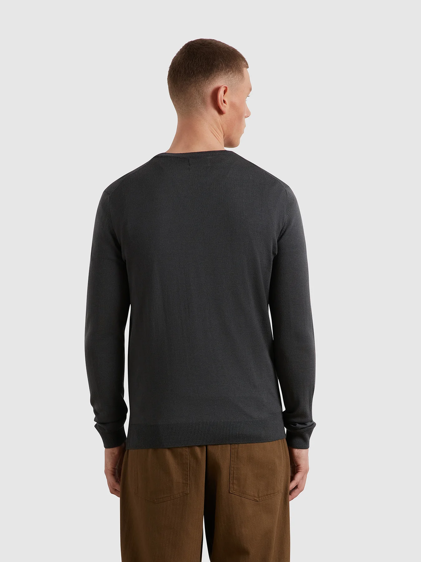 Mullen Merino Wool Sweater In Submarine Grey - Image 3
