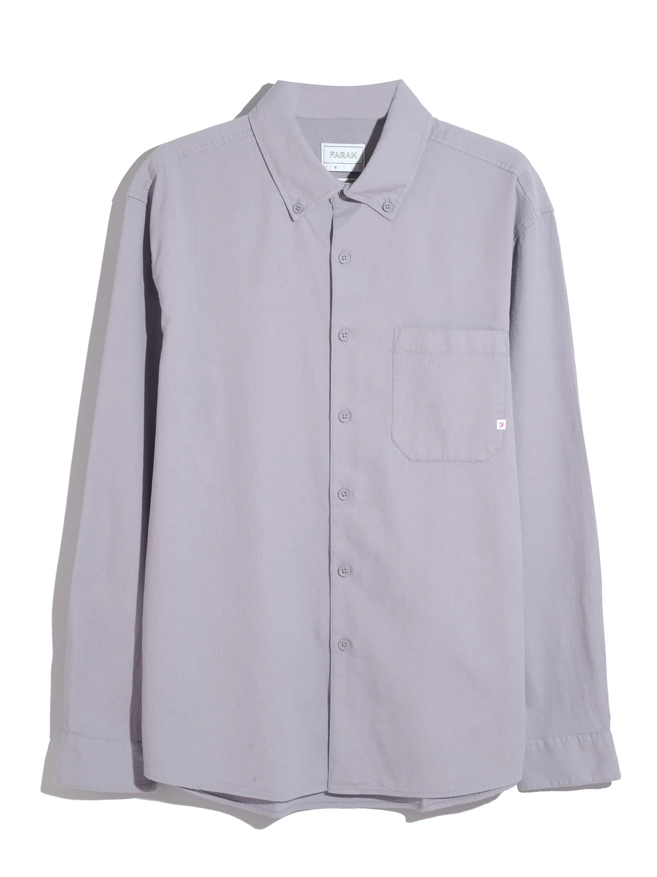 Netherton Bedford Cord Shirt In Dusky Lavender - Image 5