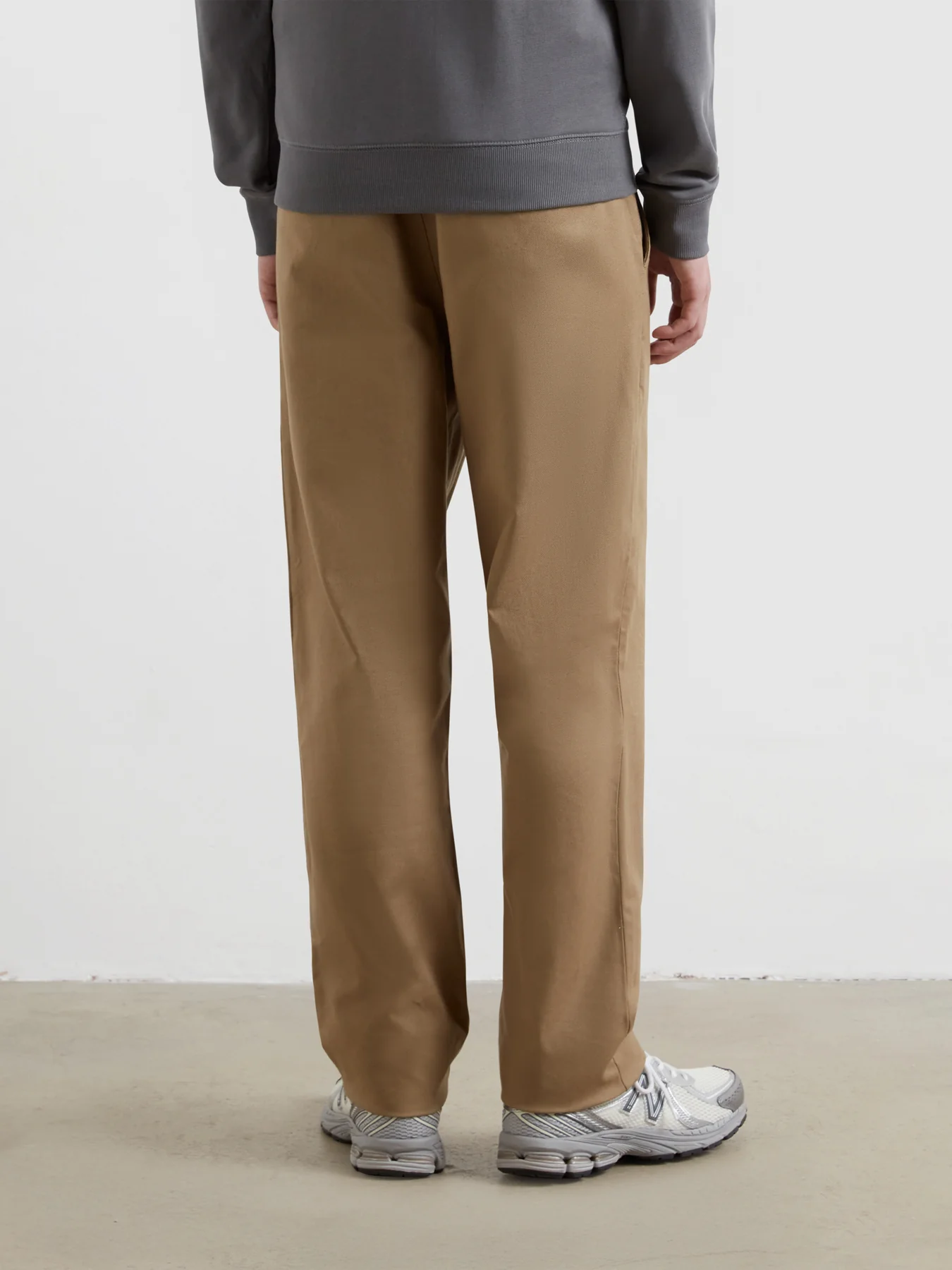 Norwood Regular Fit Cotton Hopsack Trousers In Beige - Image 3