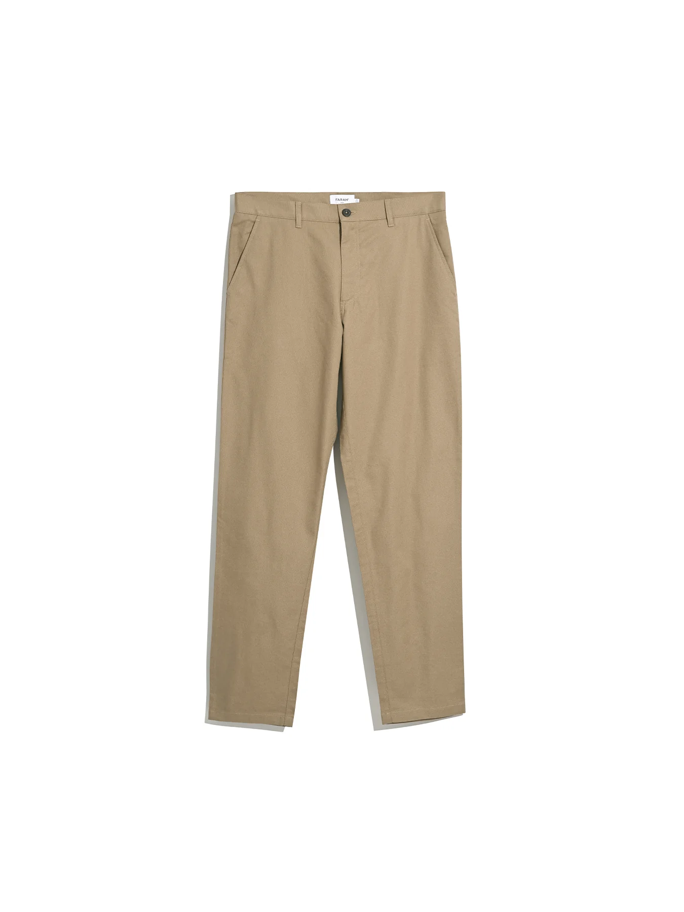 Norwood Regular Fit Cotton Hopsack Trousers In Beige - Image 5