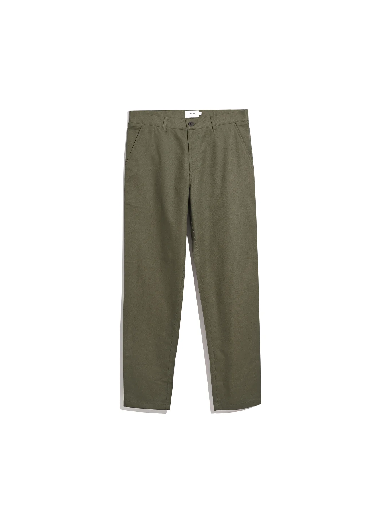 Norwood Regular Fit Cotton Hopsack Trousers In Olive Green - Image 5